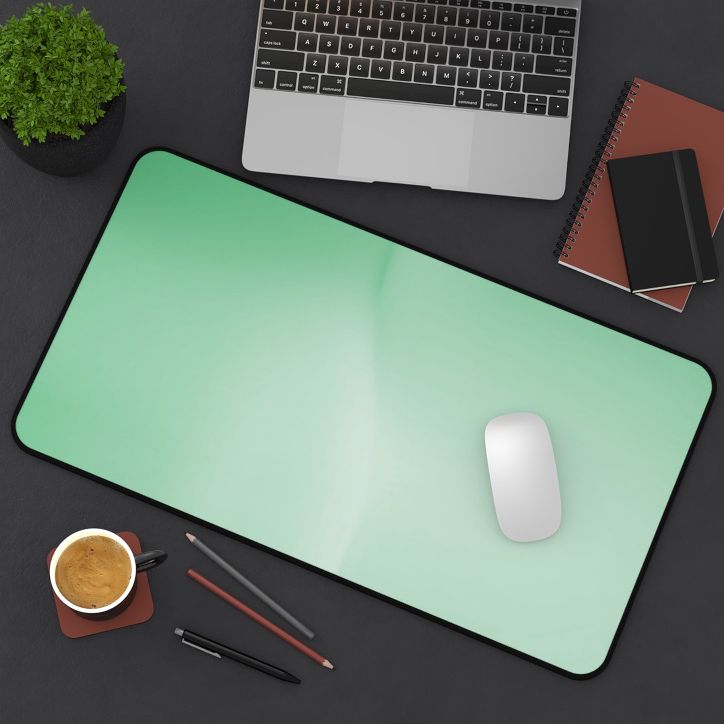 Mint Fade 12" x 22" Desk Mat