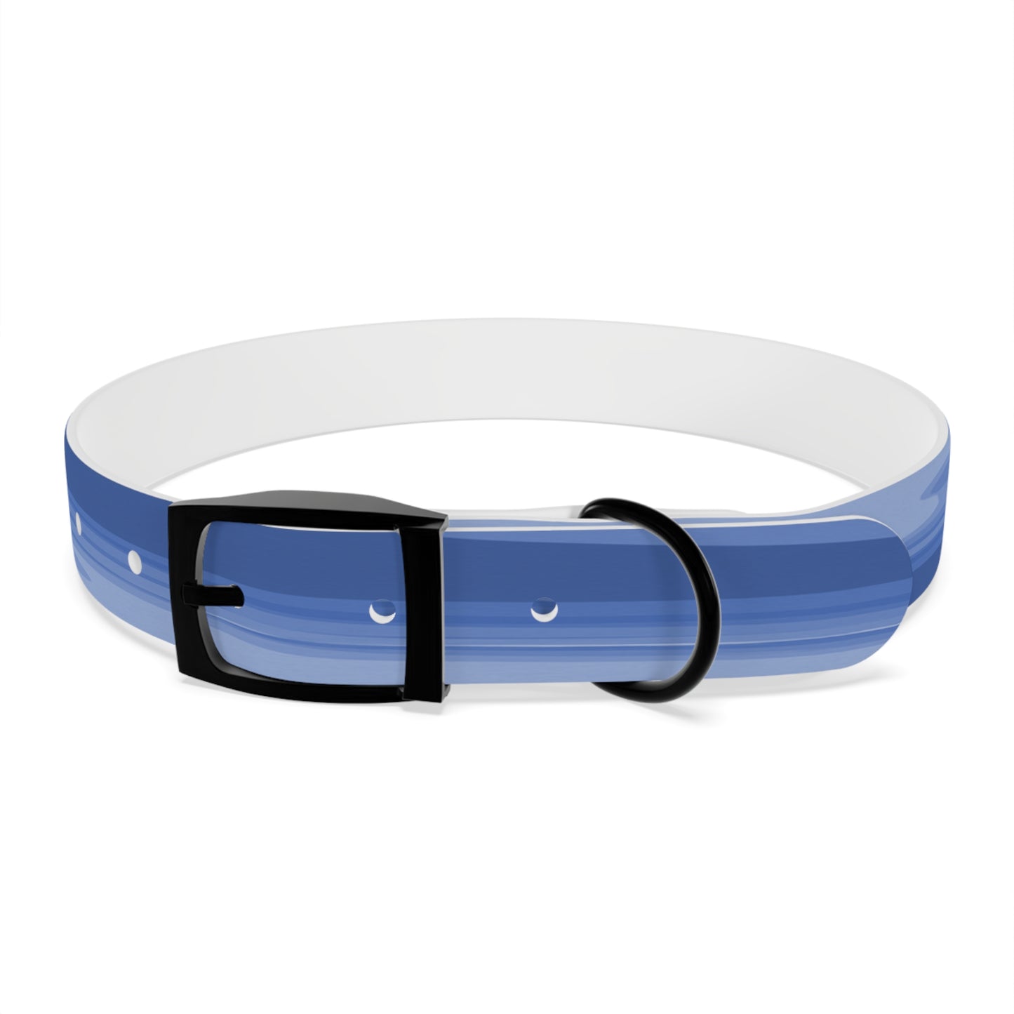 Deep Blue Wavey Large Dog Collar