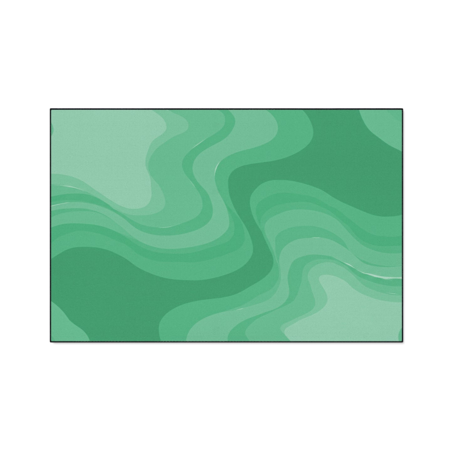 Mint Green Wavey 48" x 72" Heavy Duty Floor Mat