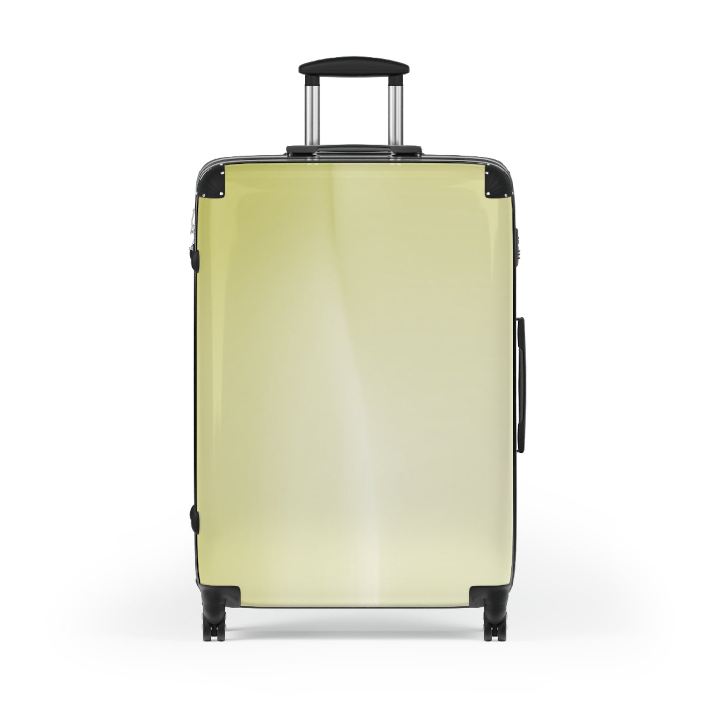 Lemon Fade Large Suitcase with built in lock, 4 double-wheels, telescopic handle, and ABS back hard-shell