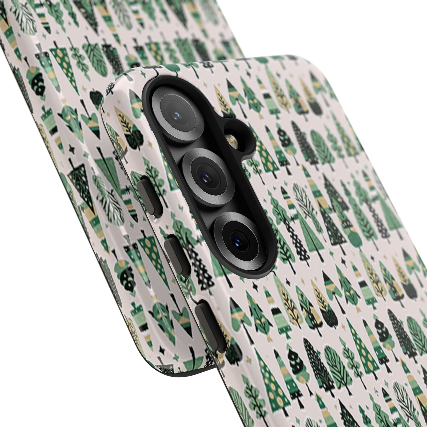 Mini Vintage Green Trees Samsung Galaxy S25 Tough Cases