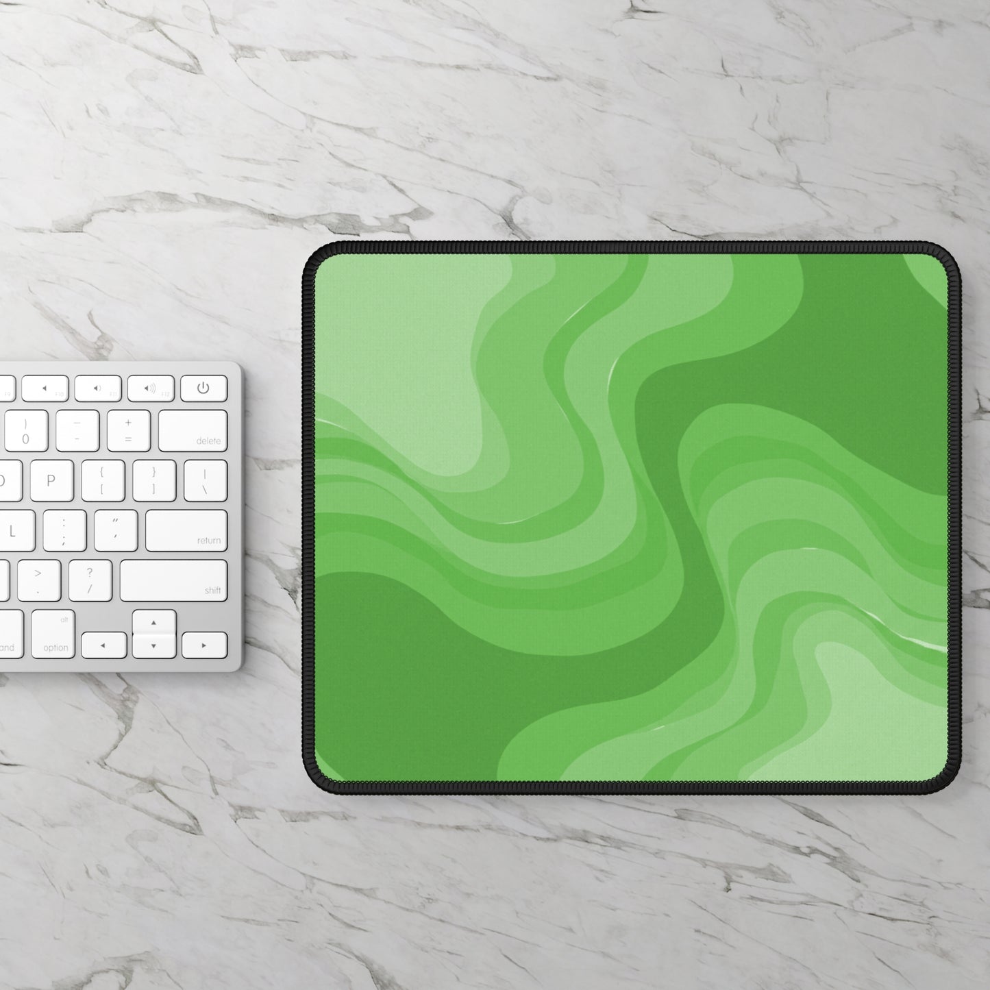 Greenie Meanie Wavey 9" x 7" Gaming Mouse Pad