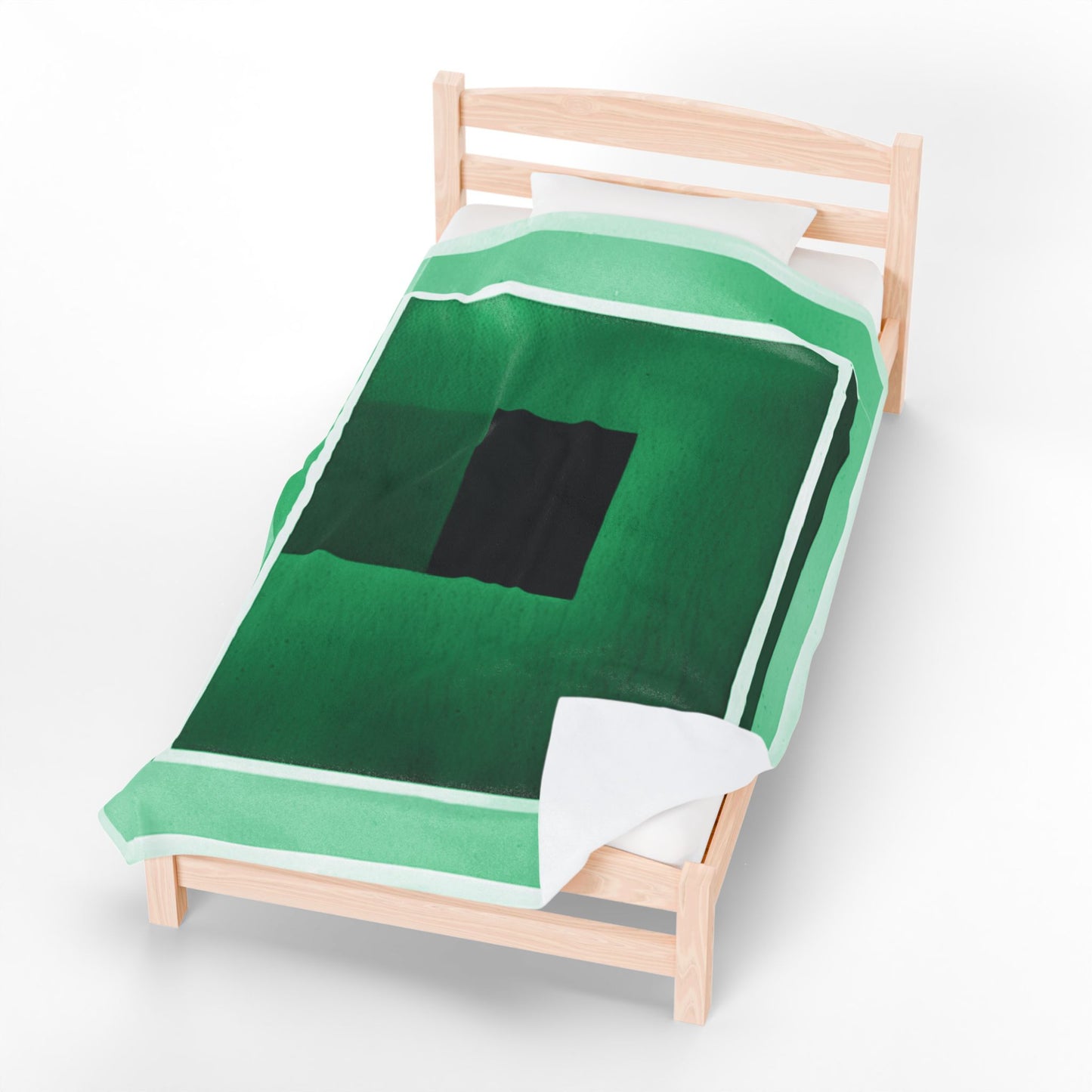 Mint Shadow Velveteen Plush Blanket, 60" x 80"