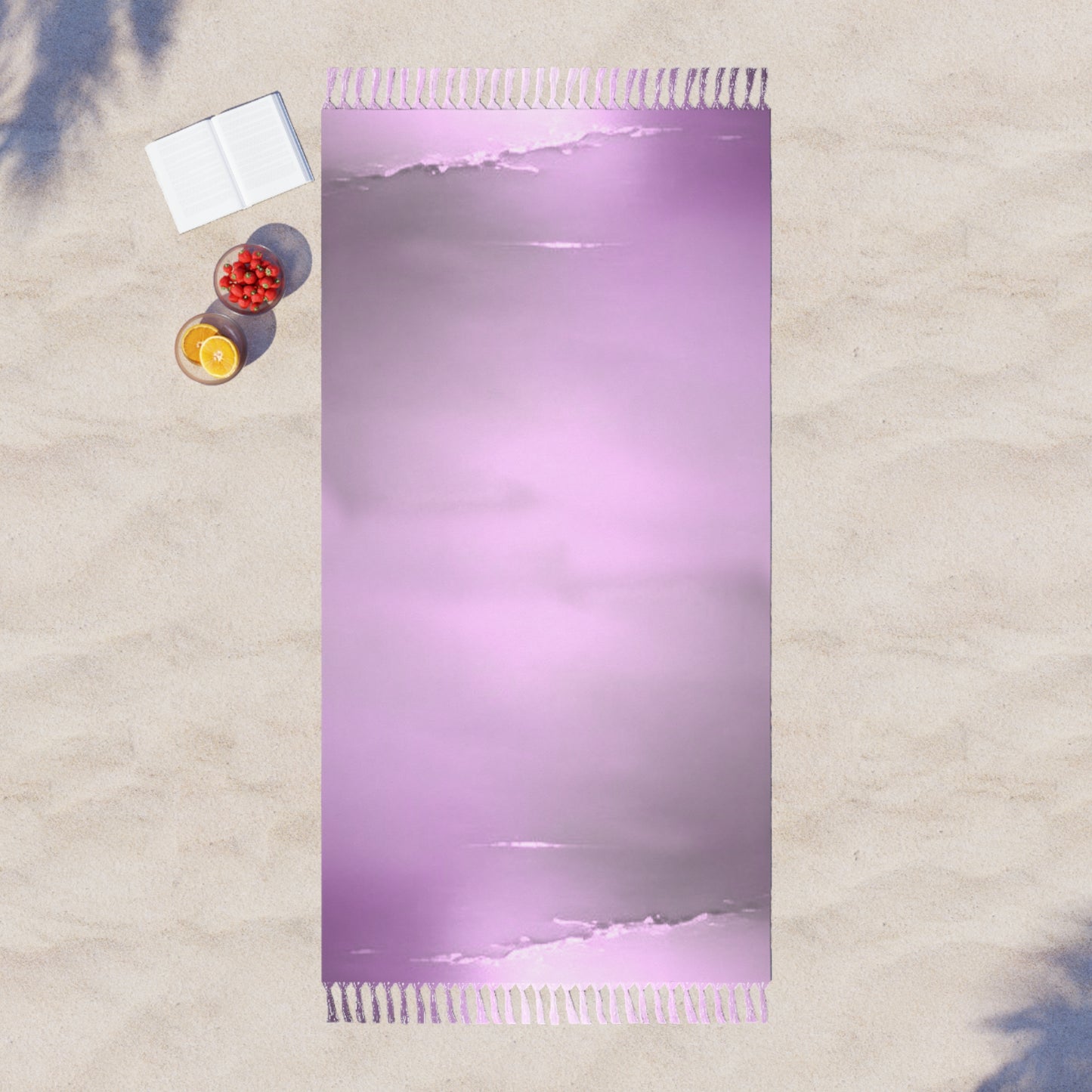 Dark Pink Sea Amethyst Fog 38" × 81" Boho Beach Cloth