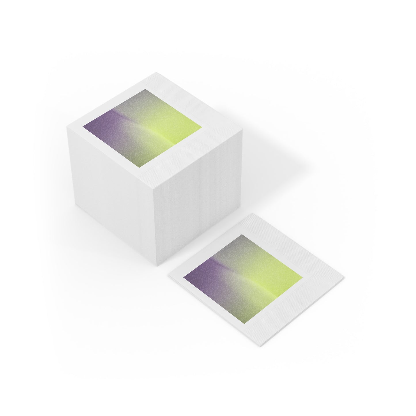 Purple Golden Fade White Coined Napkins, 6.5" x 6.5"