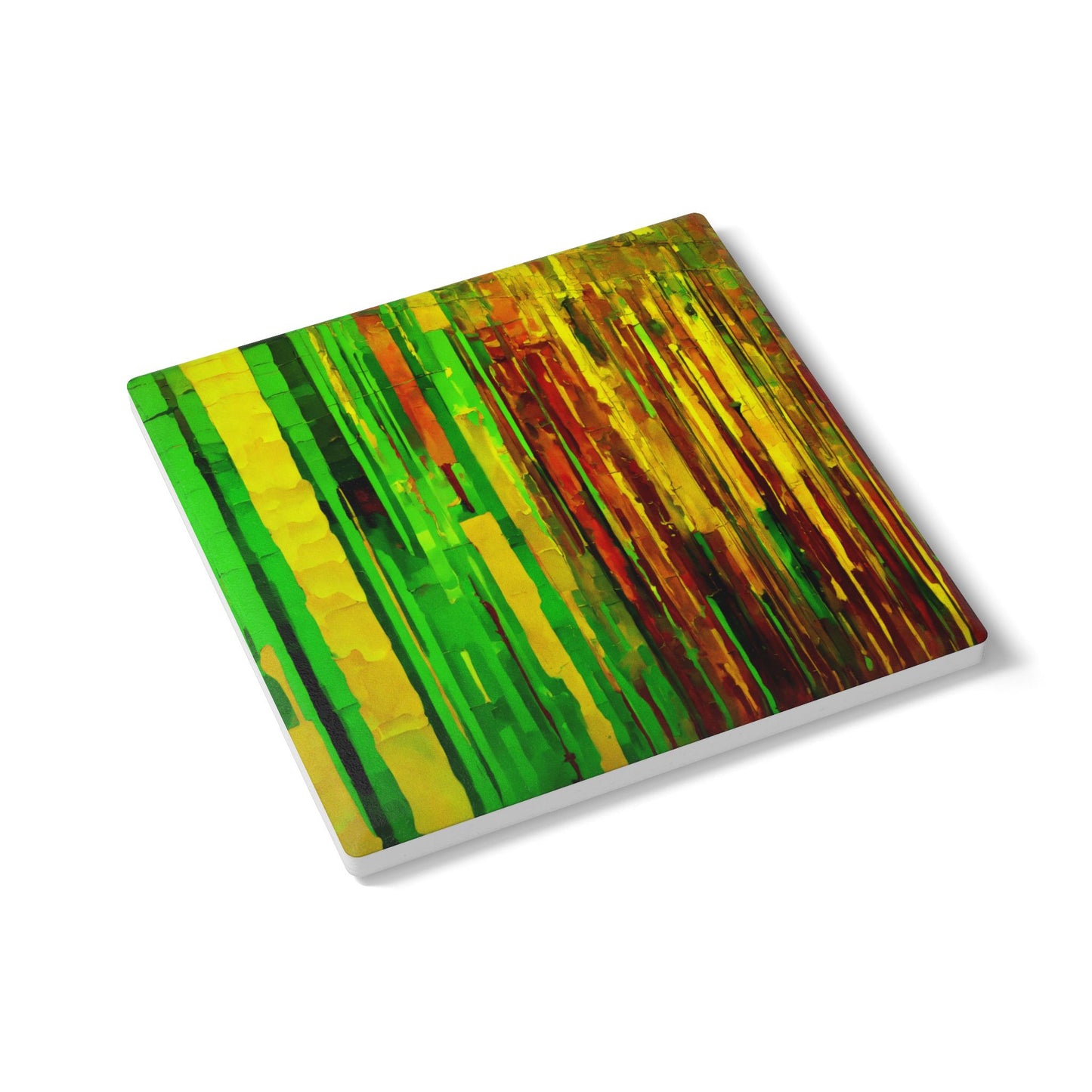 Striped Beta 4" x 4" Square Ceramic Coaster