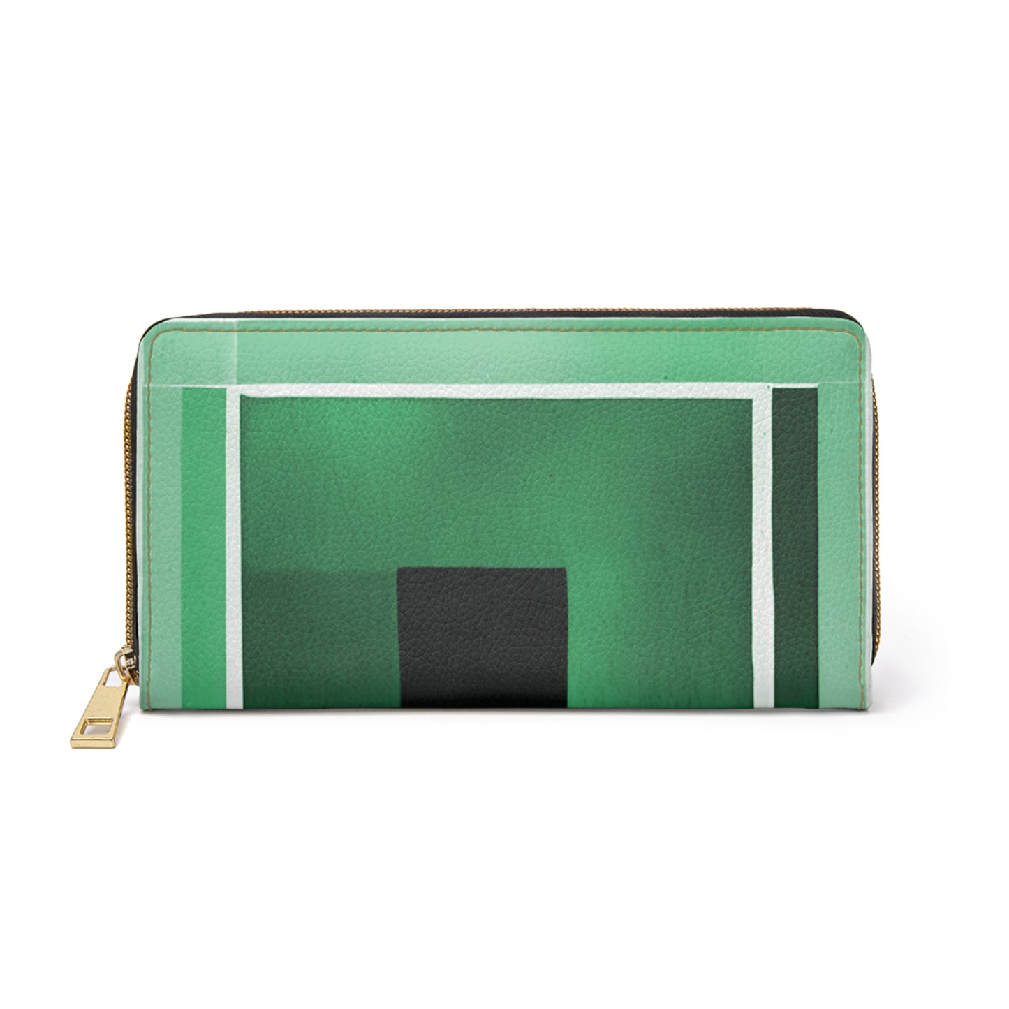 Mint Shadow Elegant Abstract Zipper Wallet - Stylish & Functional Accessory for Everyday Use
