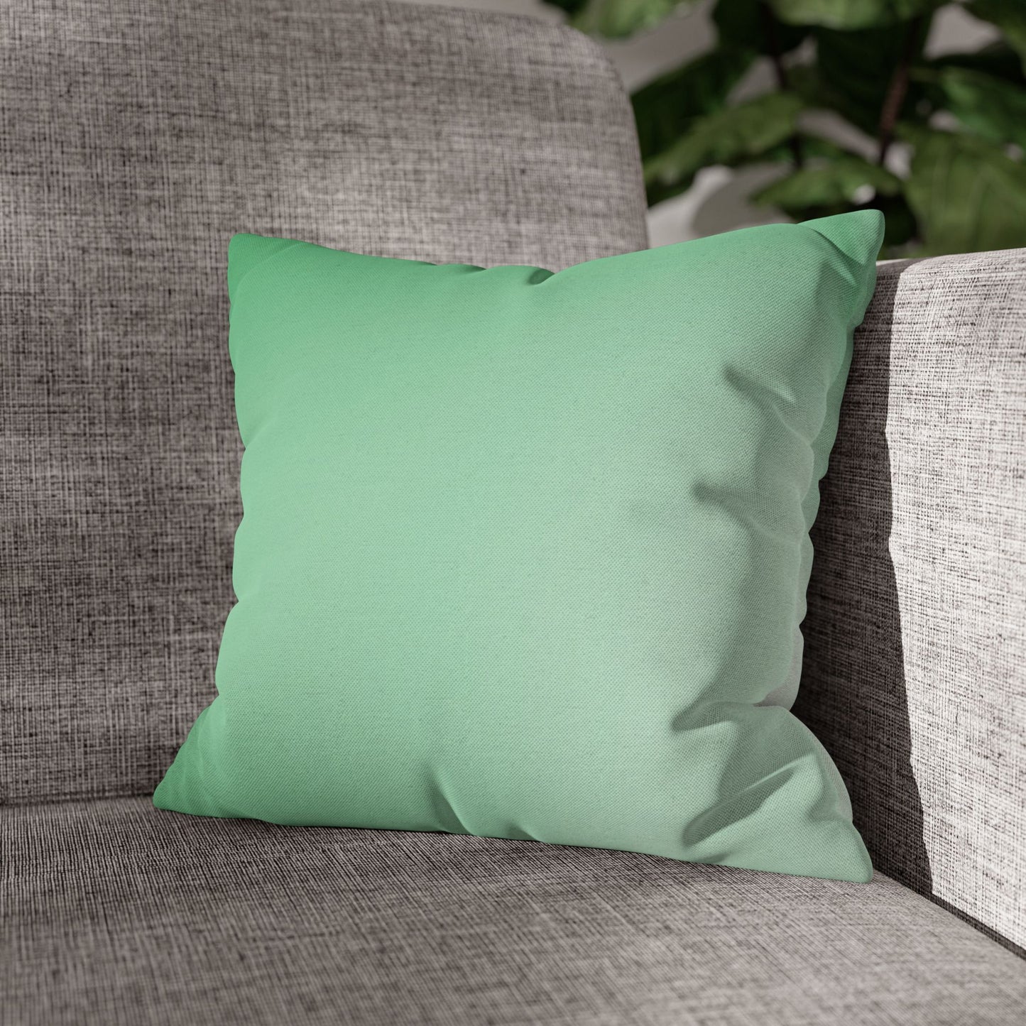 Mint Fade Spun Polyester Square Pillowcase, 14" x 14"