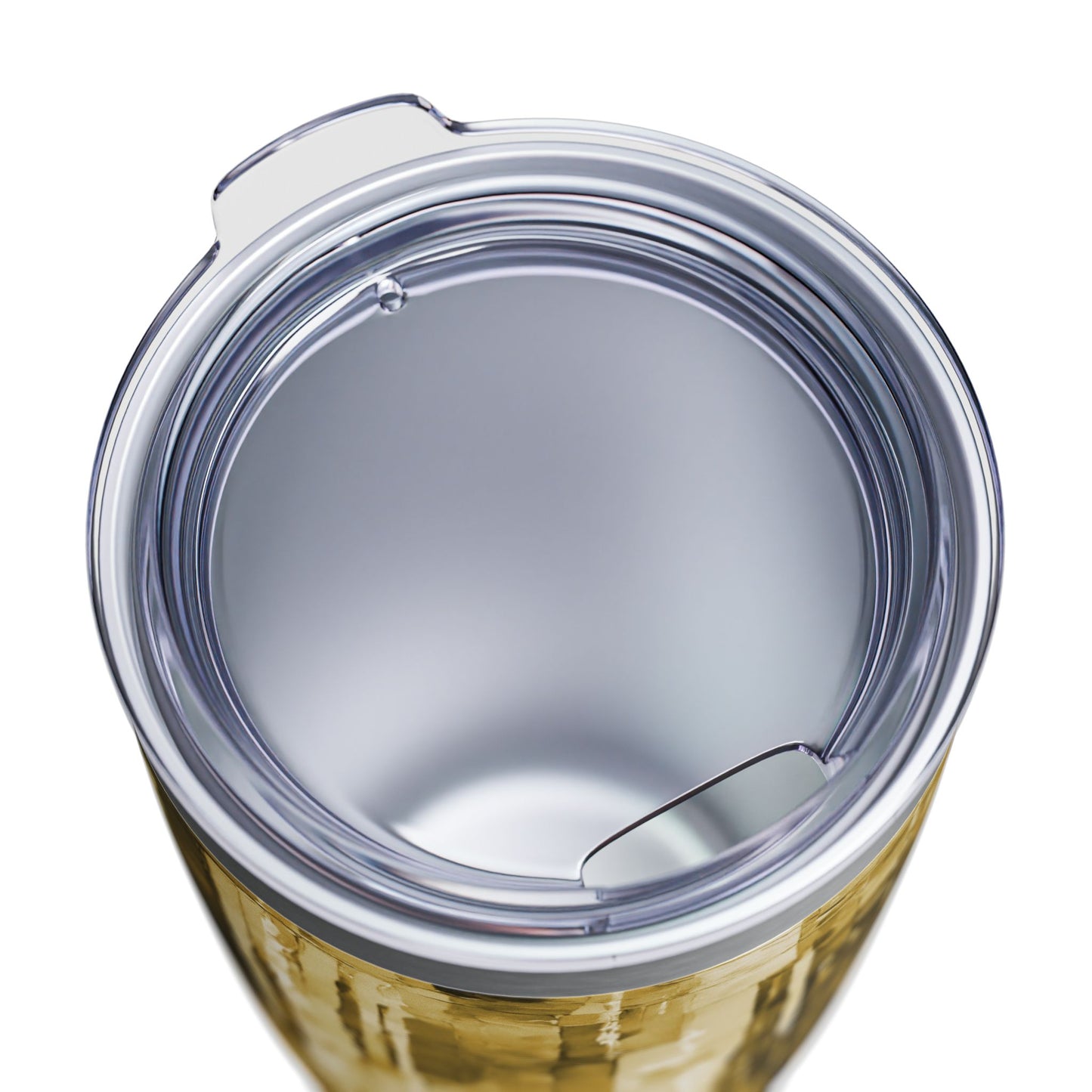 Striped Light Brown Ringneck Tumbler, 20oz in white, steel and black