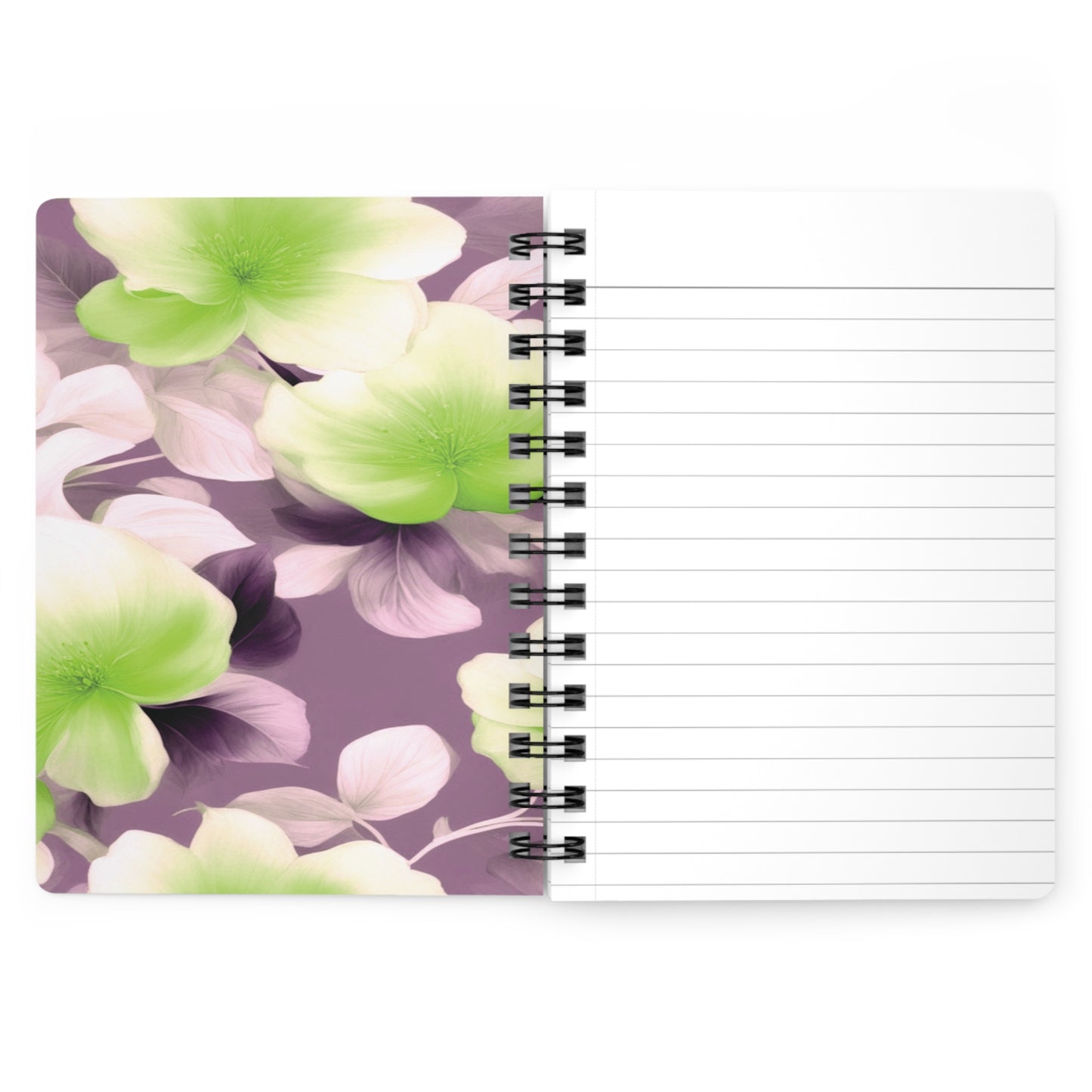 Lime Lavender Floral Bunch Bound Journal, 5" x 7" 150 pages