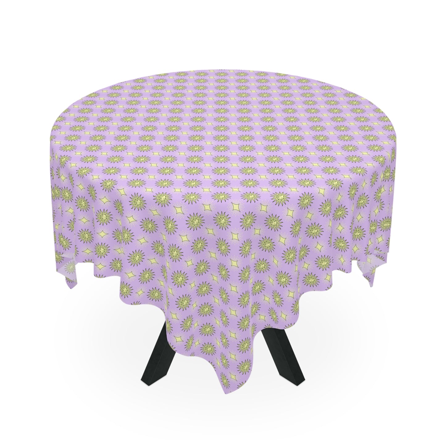 Magenta Star-crossed Bodies Tablecloth, 55" x 55"
