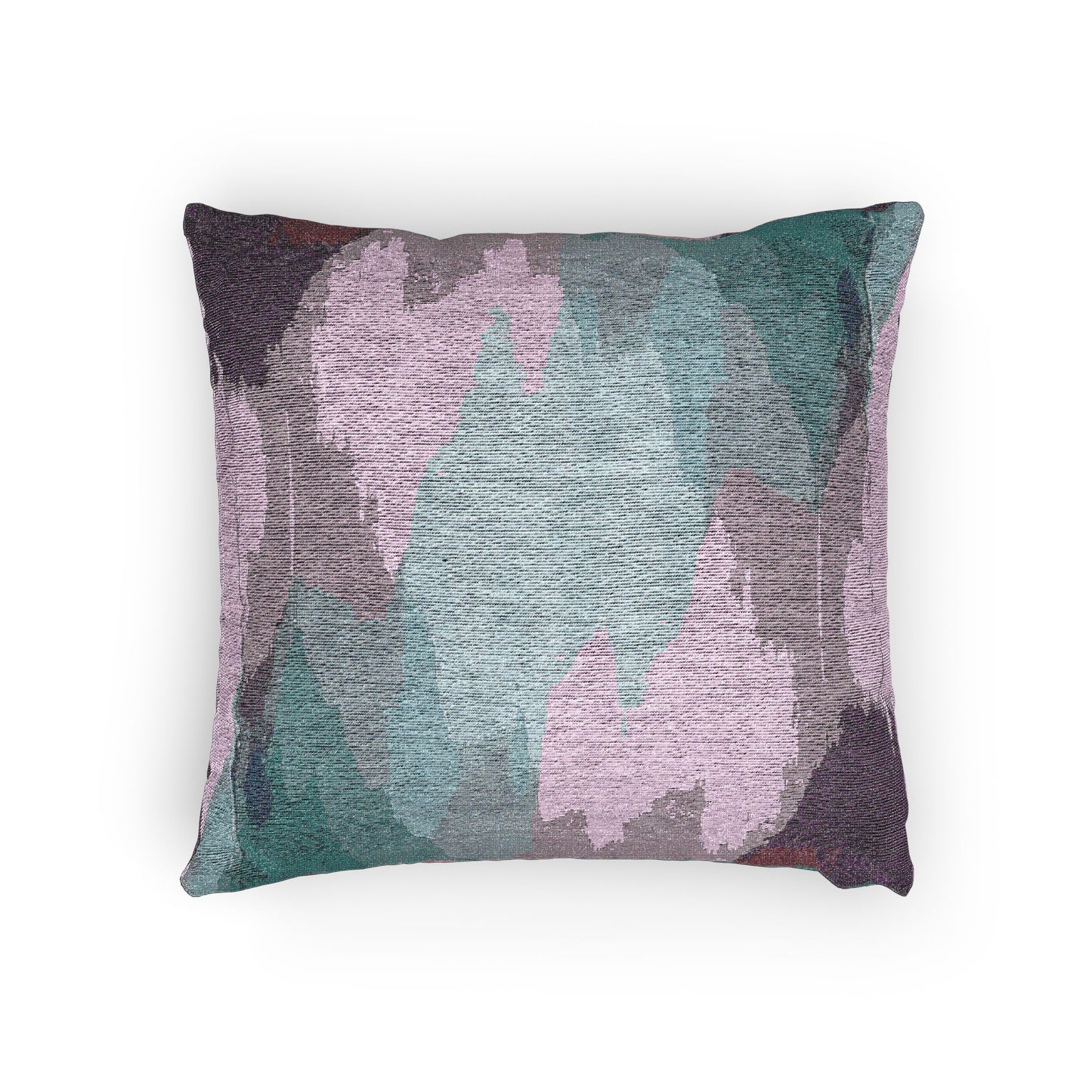 Dark Blue Green Sea Purple Fog Woven Pillow, 17" x 18"