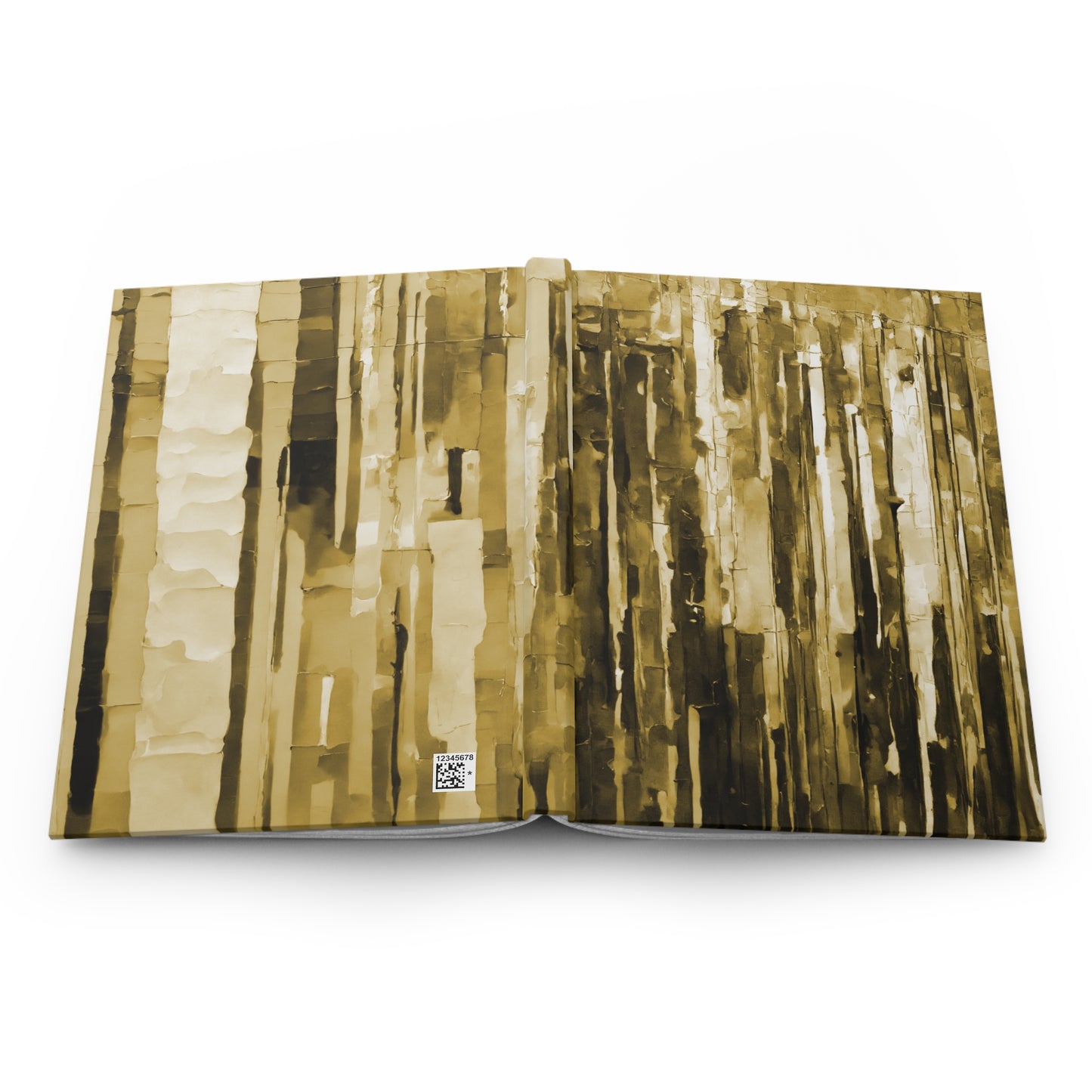 Striped Light Brown 5.75" x 8" Hardcover Journal Matte with 150 lined pages