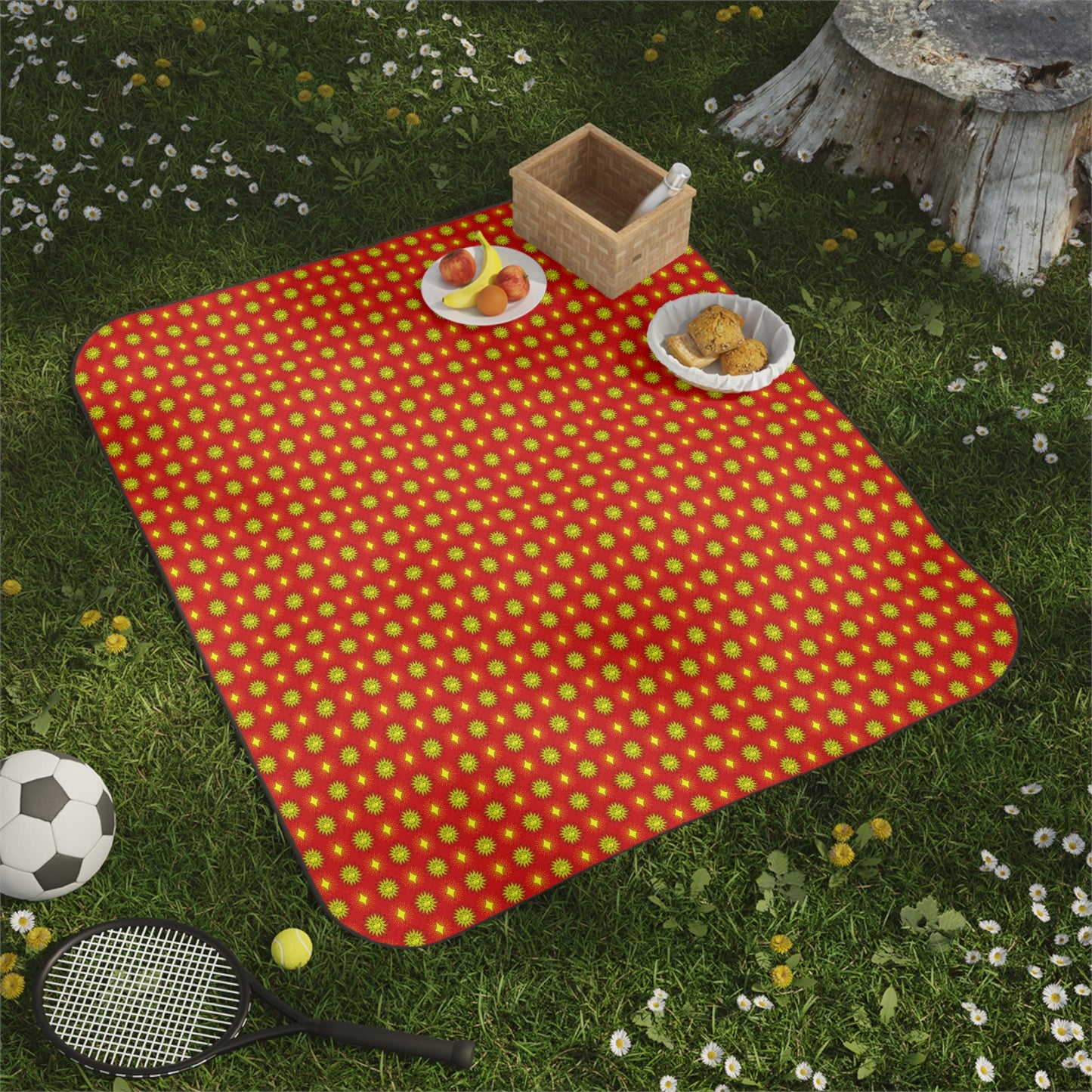 Late Evening Star-crossed Bodies Picnic Blanket, 61" × 51"