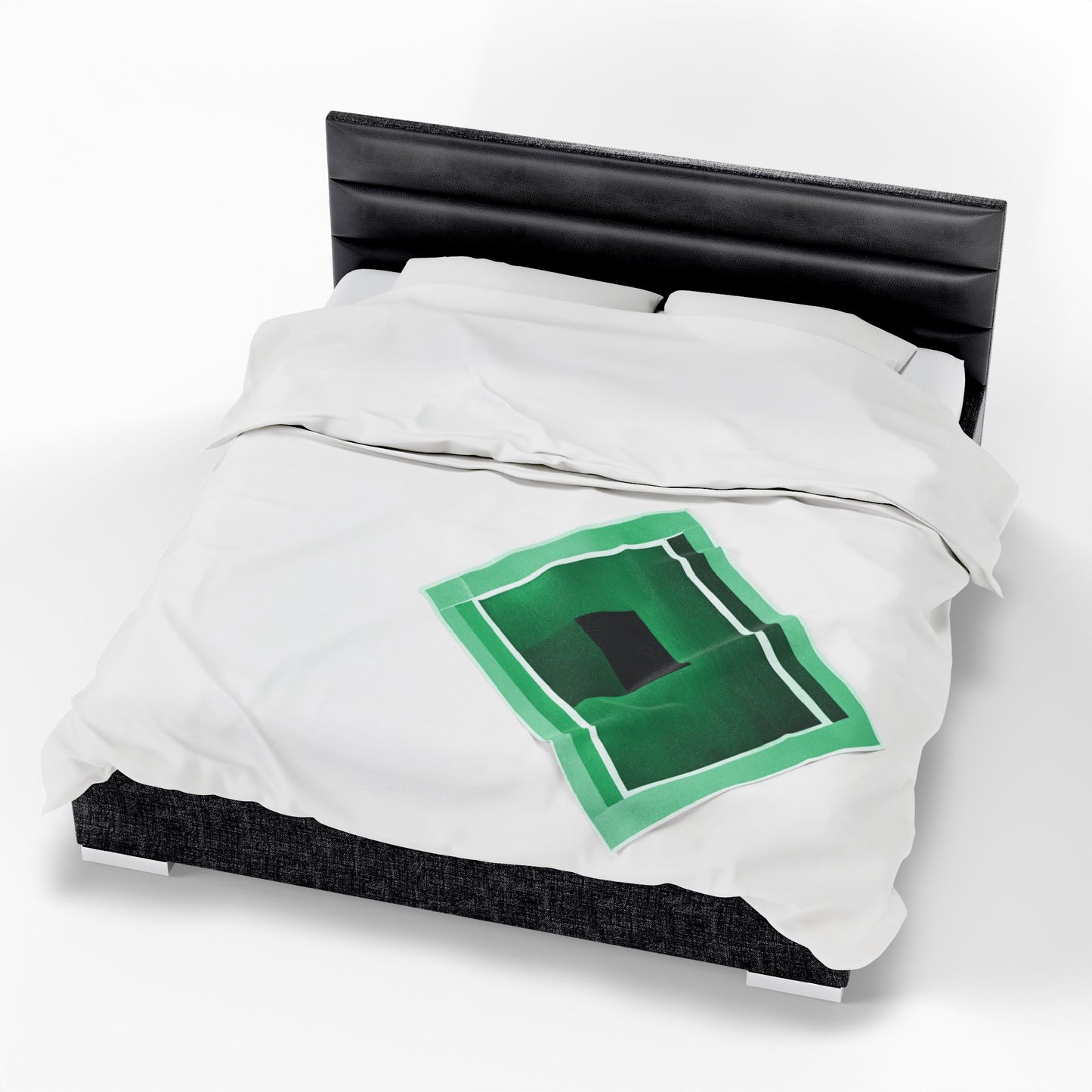 Mint Shadow Velveteen Plush Blanket, 30" x 40"