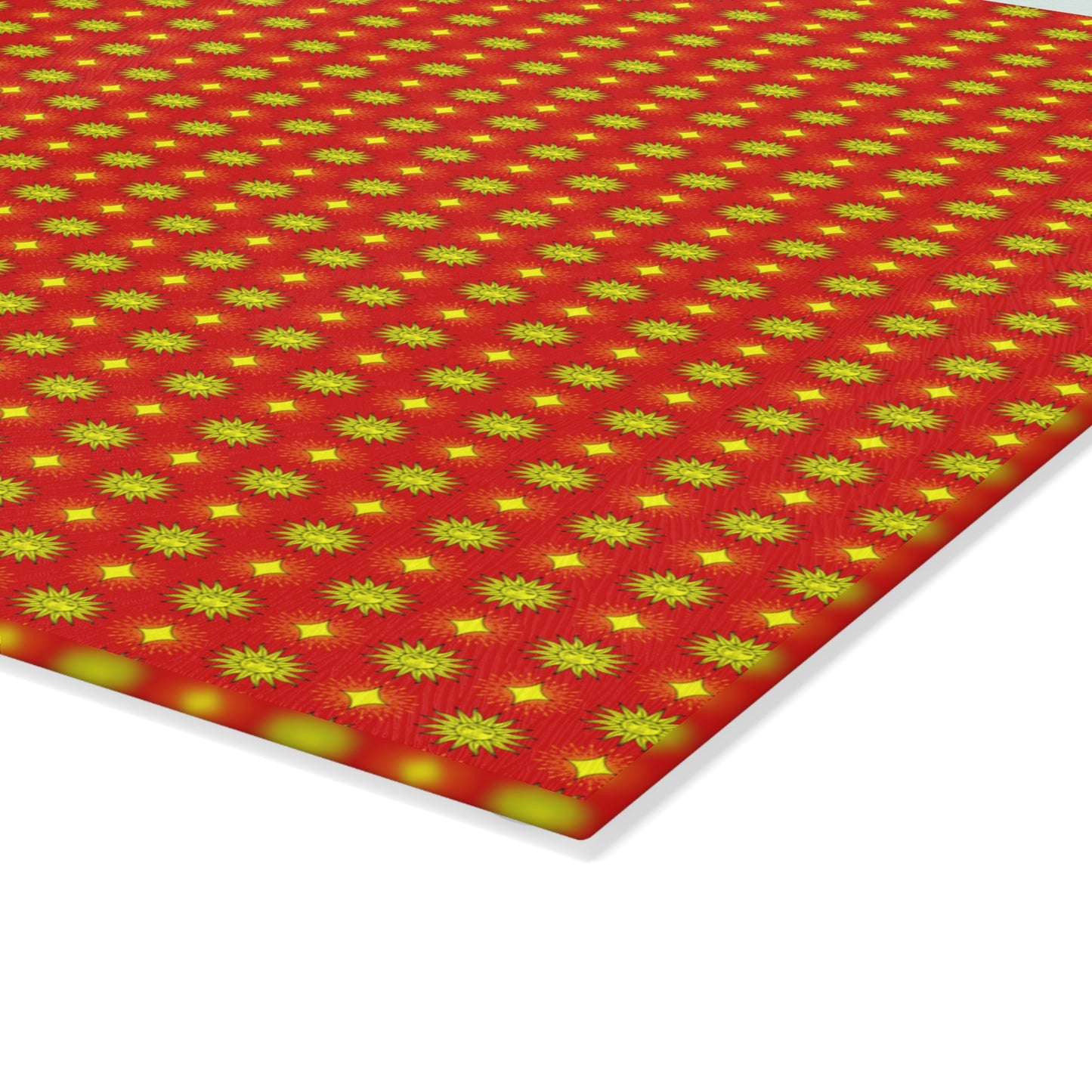 Late Evening Star-crossed Bodies Glass Cutting Board, 8" x 11"