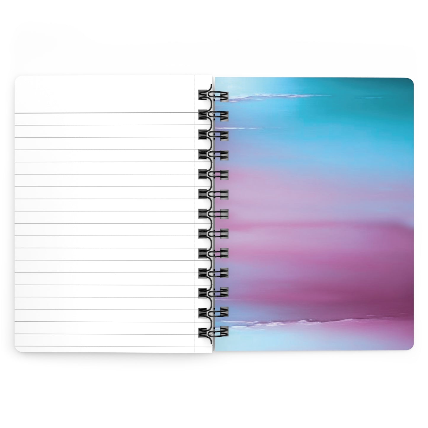 Wine Sea Blue Fog Sea Purple Fog Spiral Bound Journal, 5" x 7" 150 pages