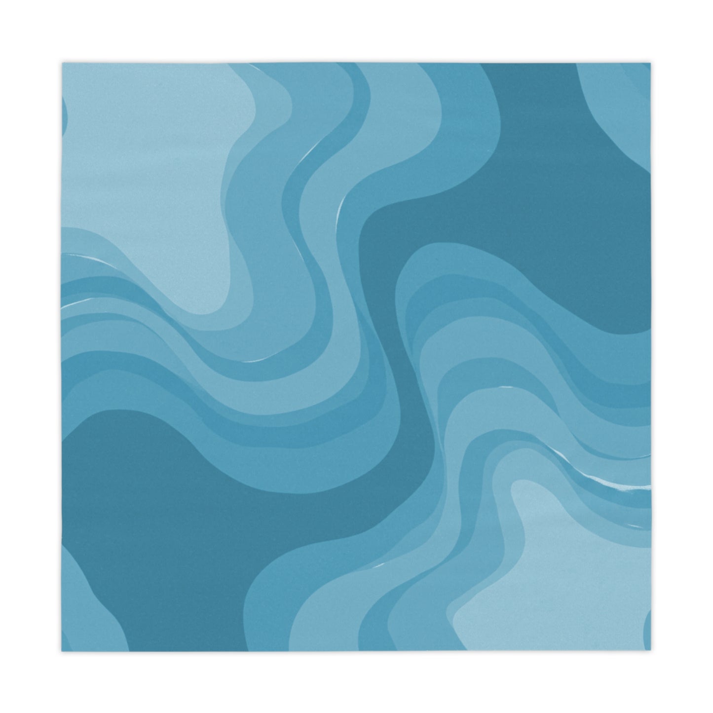 Sky Blue Wavey Tablecloth, 55" x 55"
