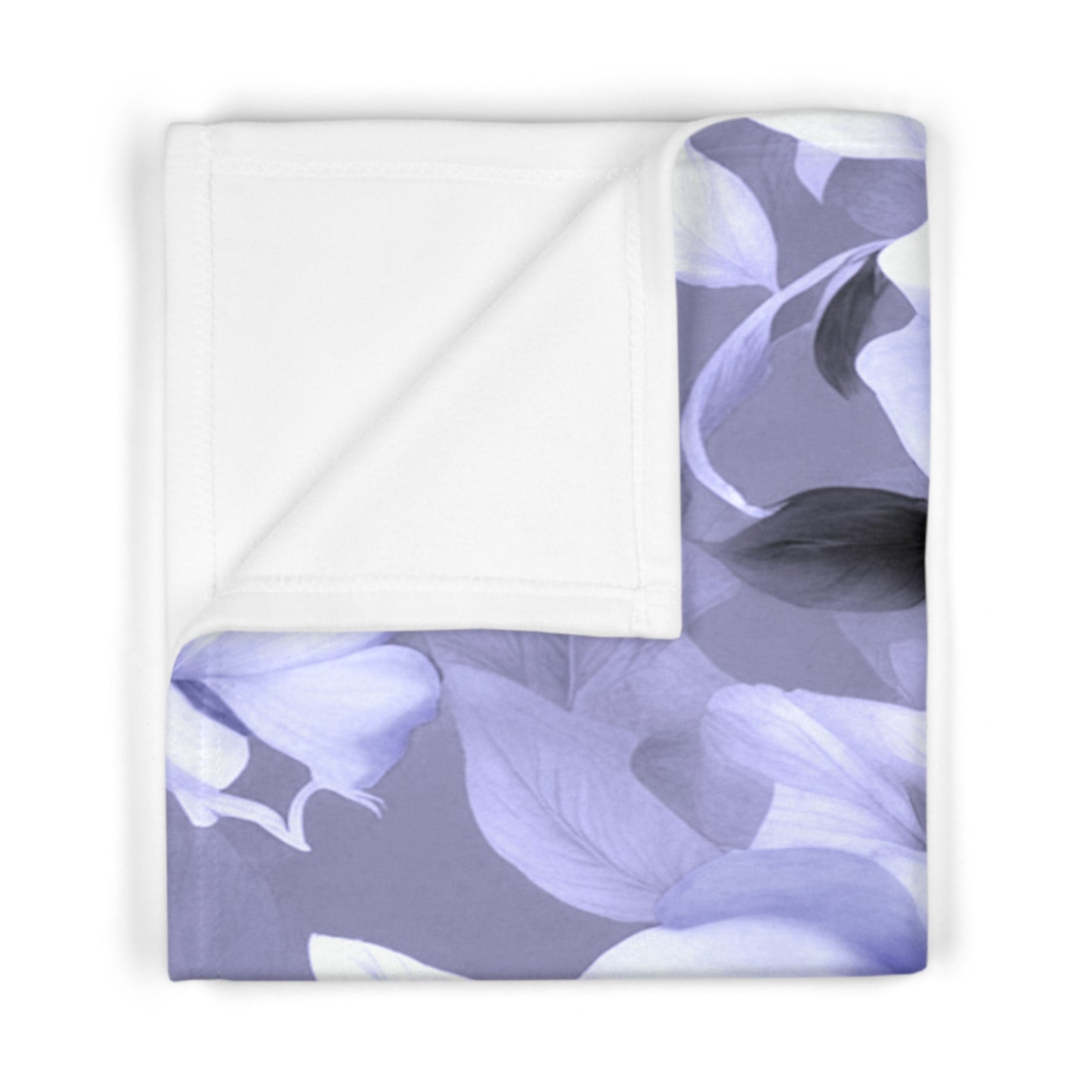 Indigo Blossom Floral Bunch Soft Fleece Baby Blanket, 30" x 40"