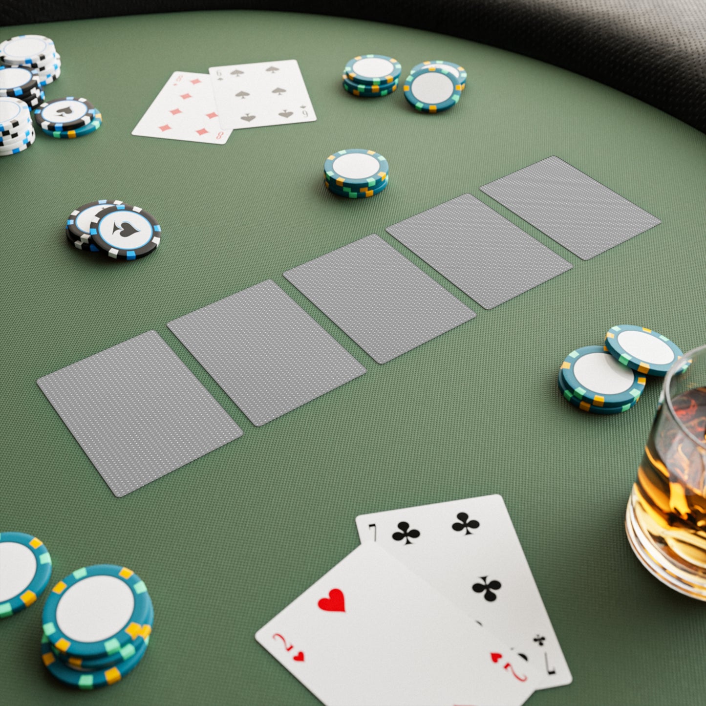 Desaturated Star-crossed Bodies Poker Cards