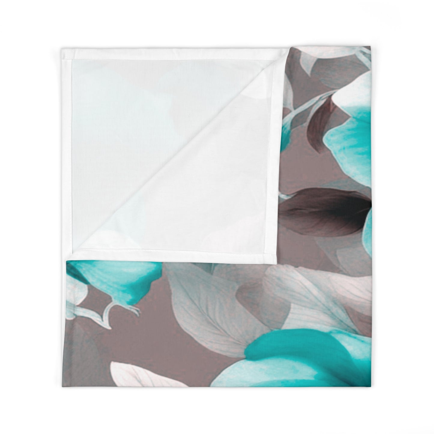 Tif Green Gray Floral Bunch Baby Swaddle 30″×40″ Blanket