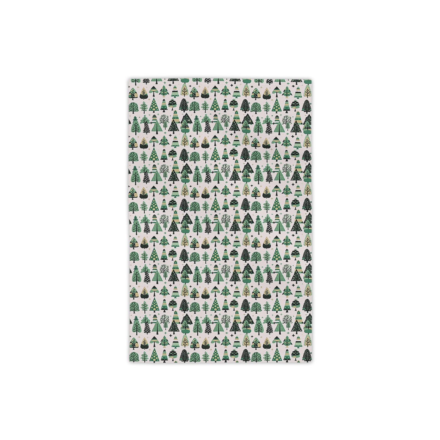 Mini Vintage Green Trees Beach Towel, 18" x 27"