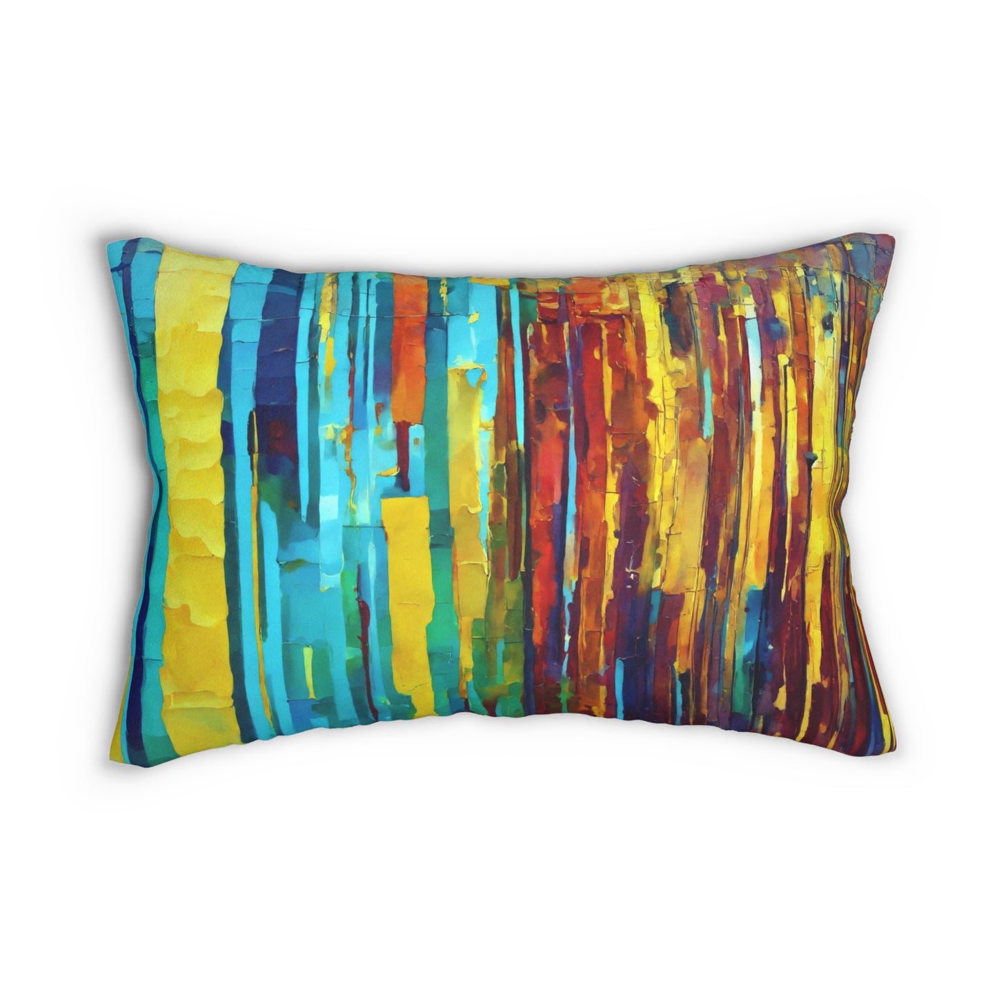 Striped Alpha Spun Polyester Lumbar Pillow, 20" x 14"