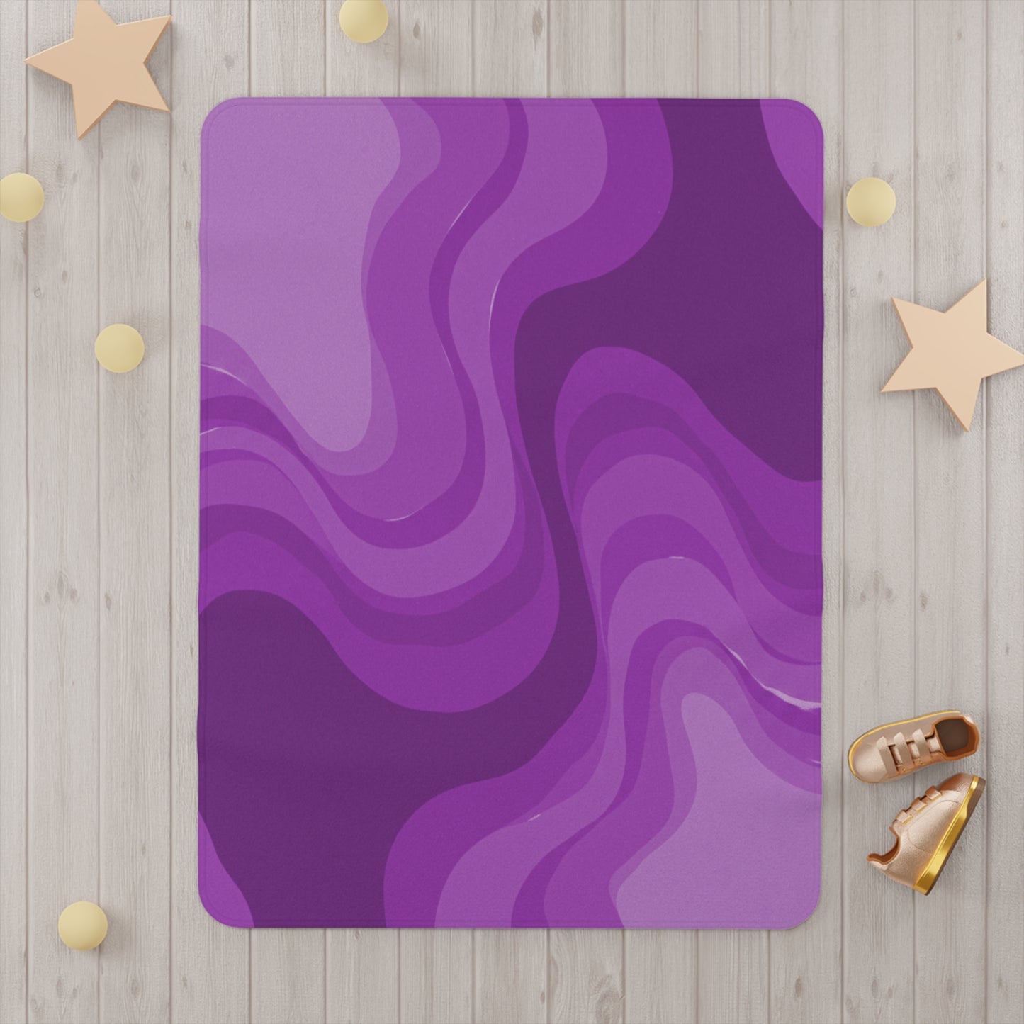 Wavey Purple Wavey Toddler Blanket, 30" x 40"