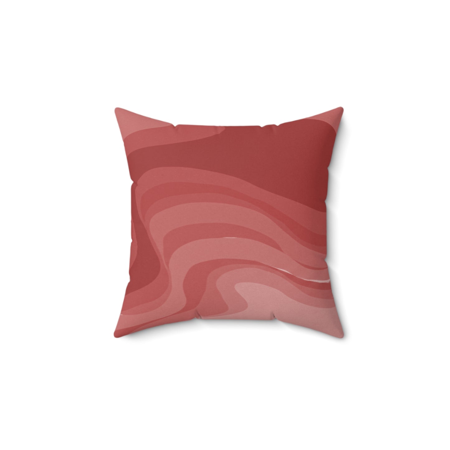 Red Power Wavey 14" x 14" Faux Suede Square Pillow