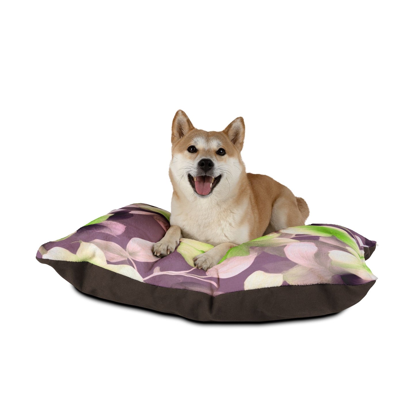Lime Lavender Floral Bunch Pet Bed, 40" × 30"