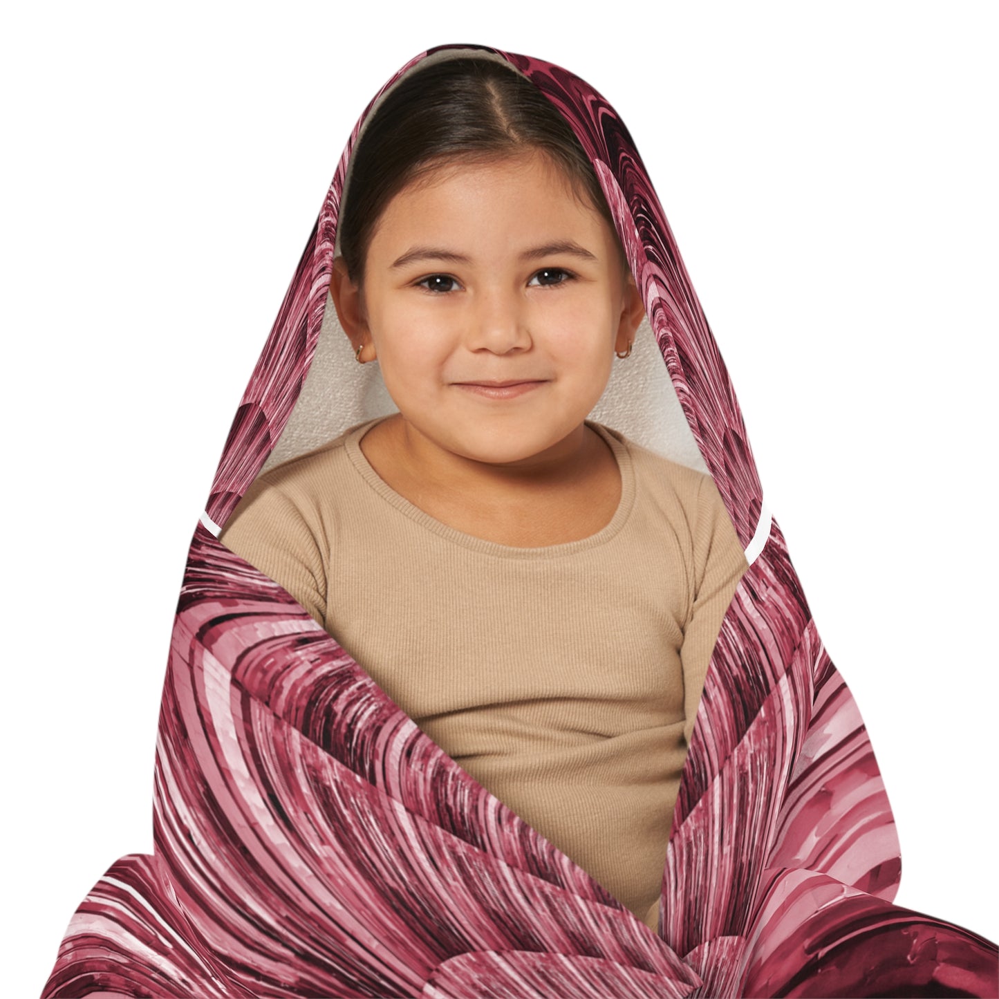 Uzi Spiral Ruby Youth Hooded Towel, 24" x 48"