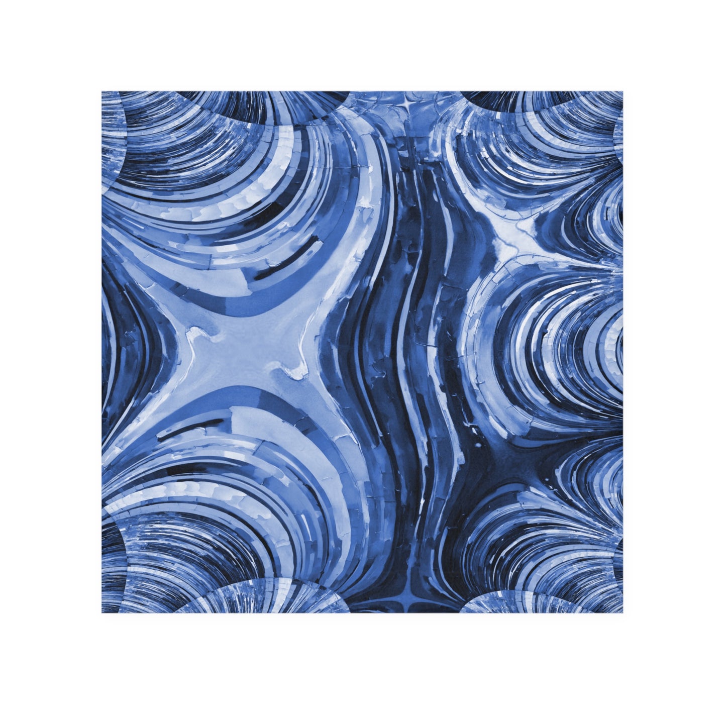 Uzi Spiral Deep Blue Face Towel, 13" x 13"