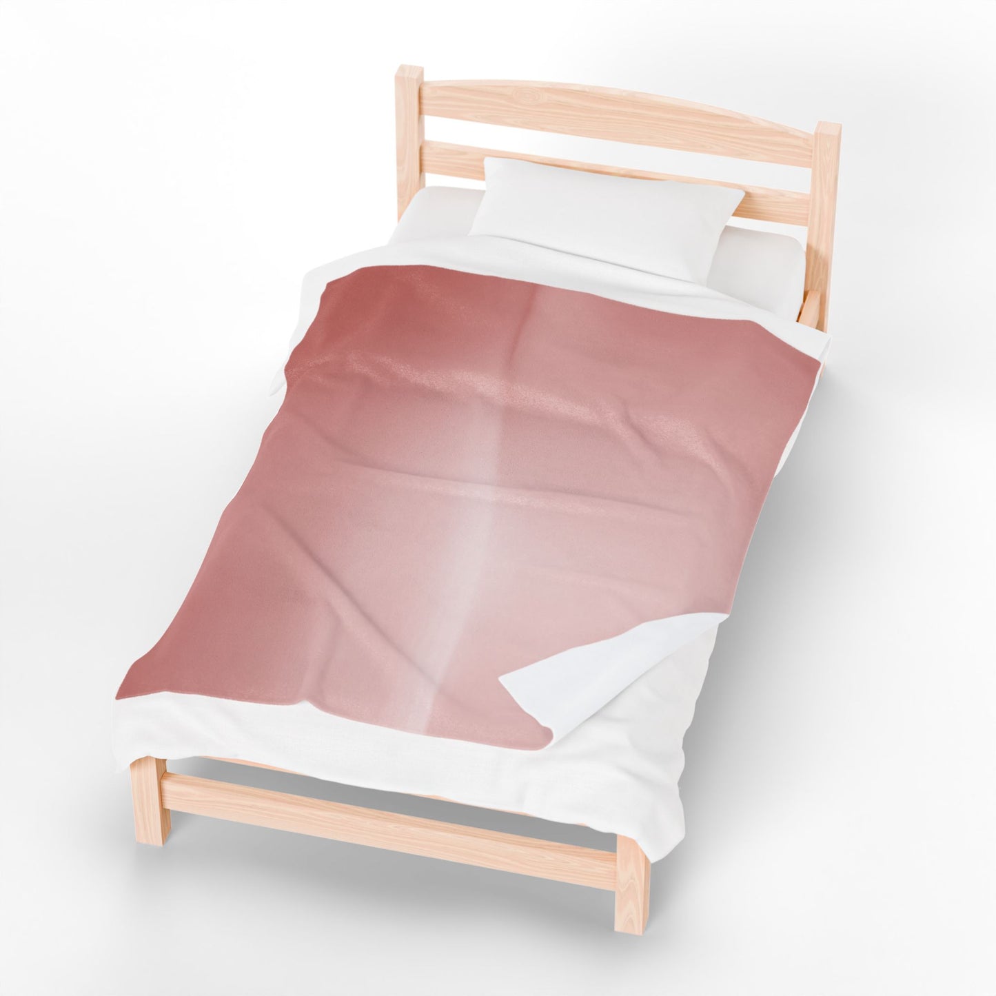 Rose Red Fade Velveteen Plush Blanket, 50" x 60"