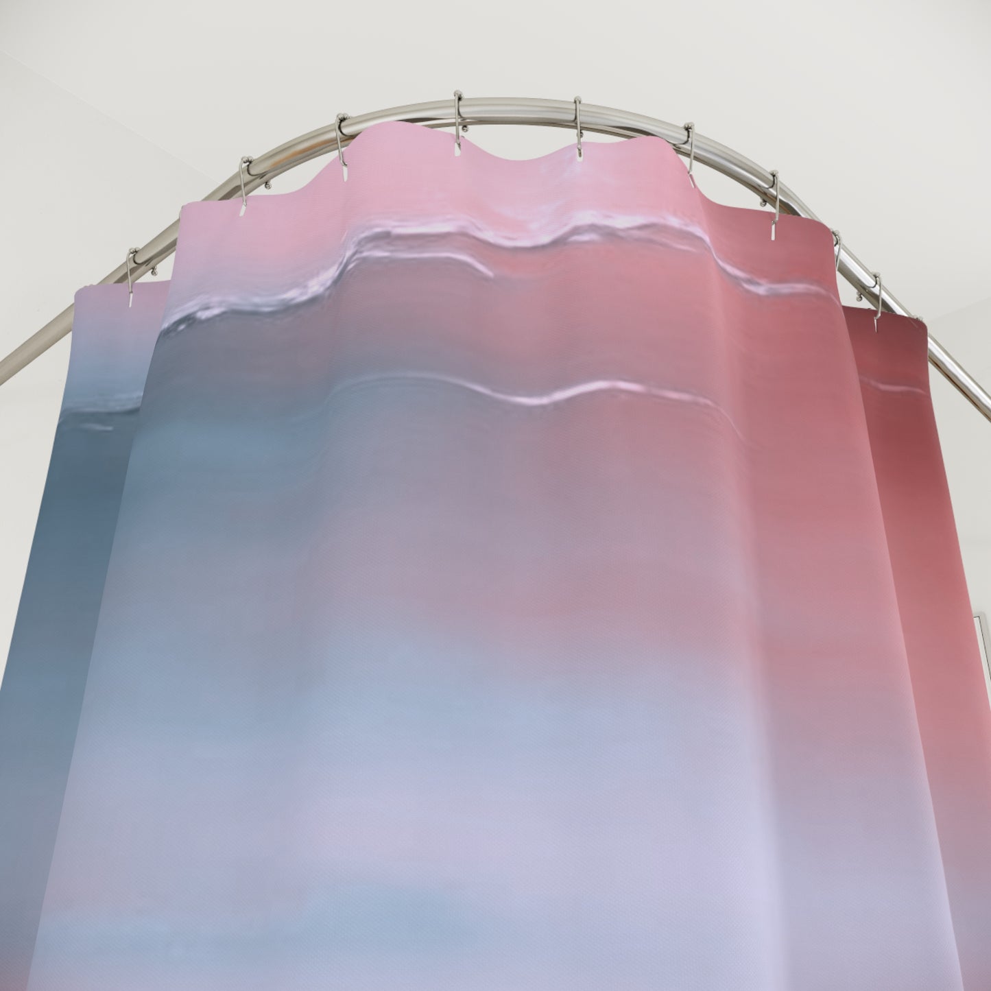 Gray Sea Pink Fog Shower Curtains, 71" x 74"