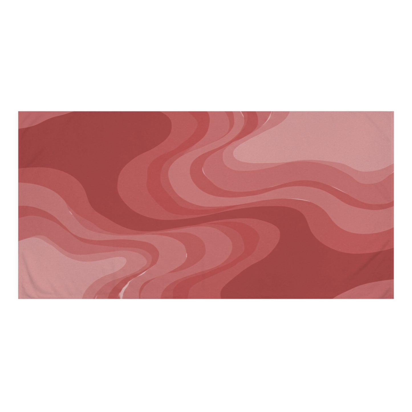 Power Red Wavey 30" x 60" Mink-Cotton Towel (50% polyester, 50% cotton)