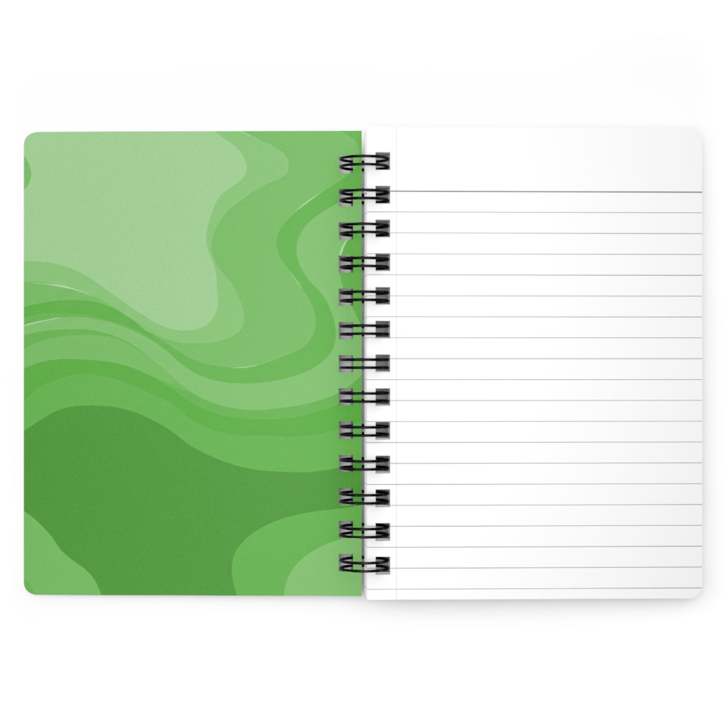 Greenie Meanie Wavey Spiral Bound Journal, 5" x 7" 150 pages
