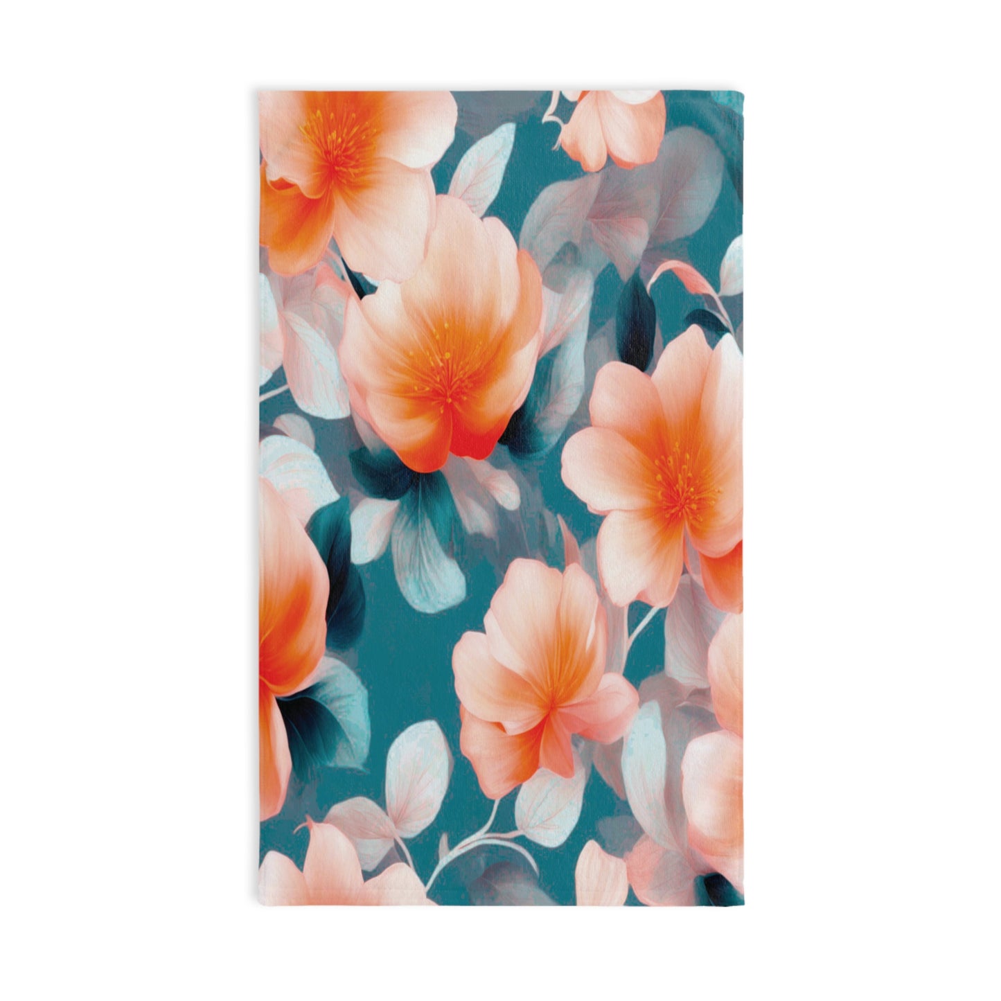 Orange Blossom Floral Bunch Hand Towel, 16" x 28"