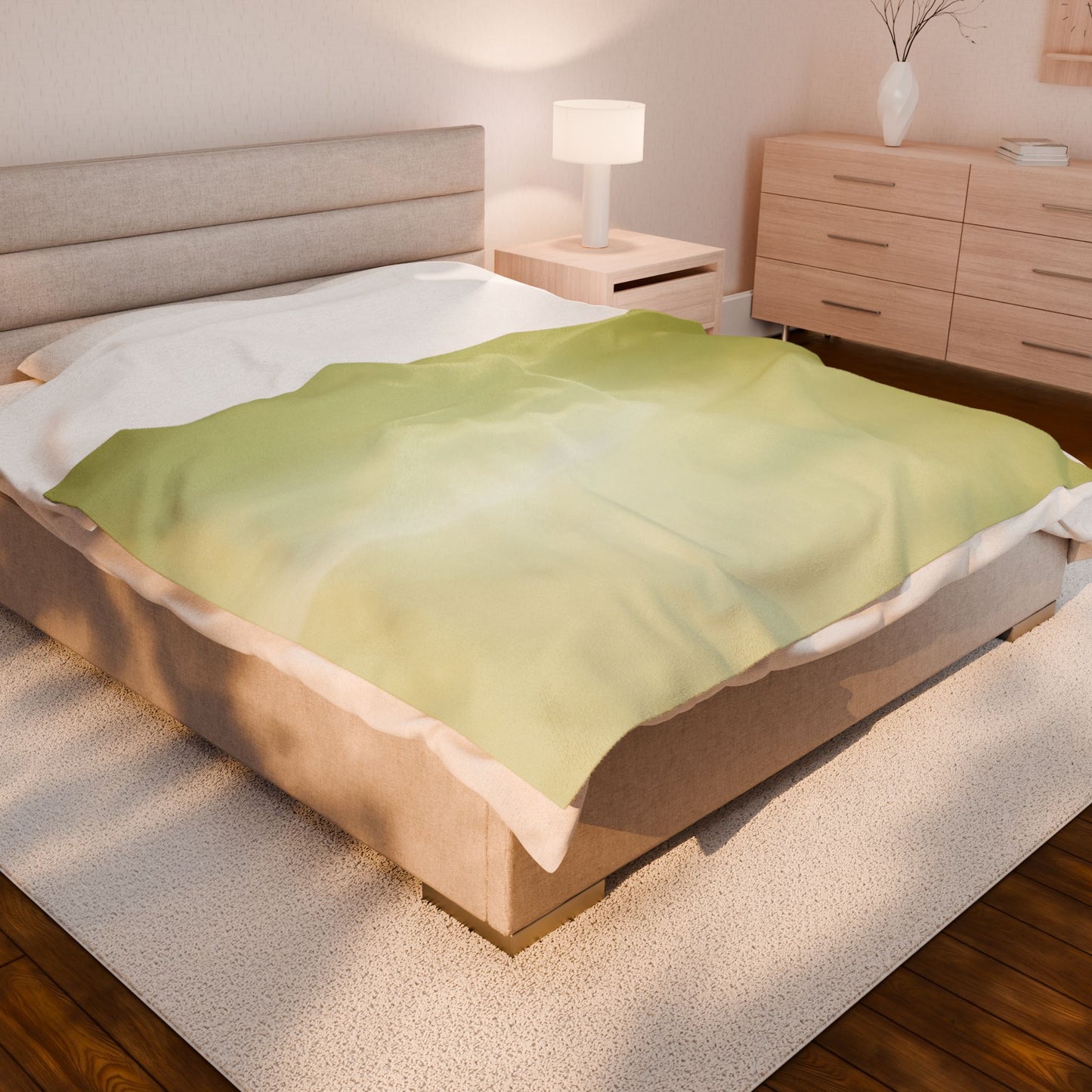 Lemon Fade Velveteen Plush Blanket, 60" x 80"