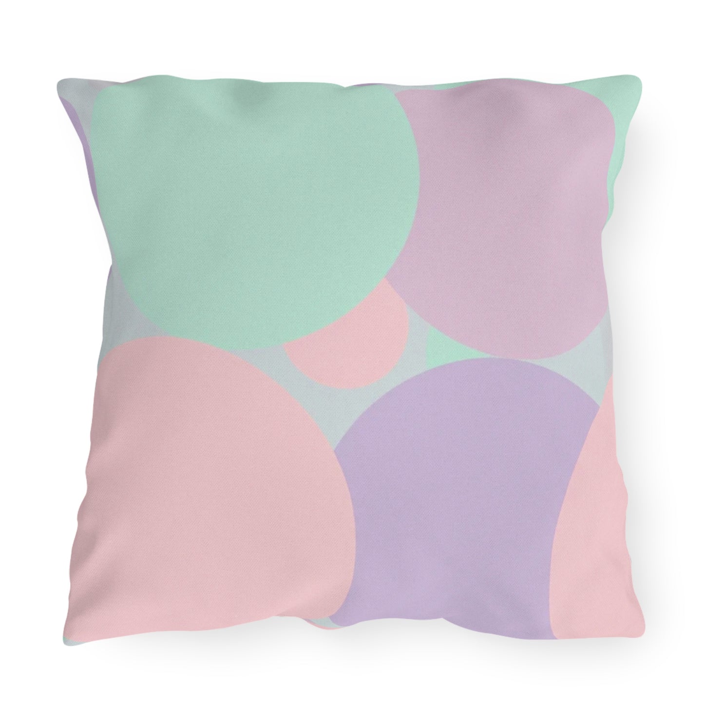 Pastel Peach and Soft Green Patches 20" x 20" Outdoor Pillows