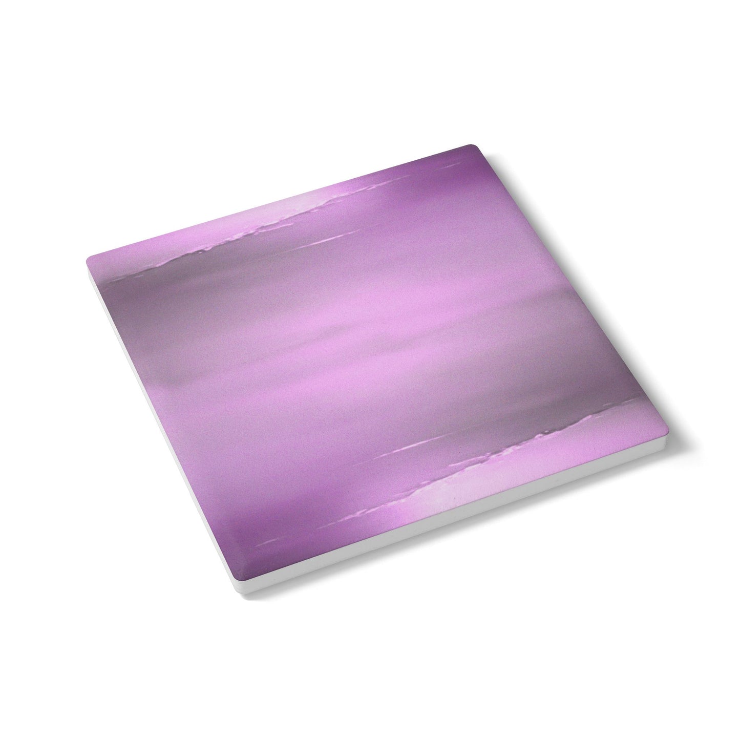 Dark Pink Sea Amethyst Fog 4" x 4" Square Ceramic Coaster