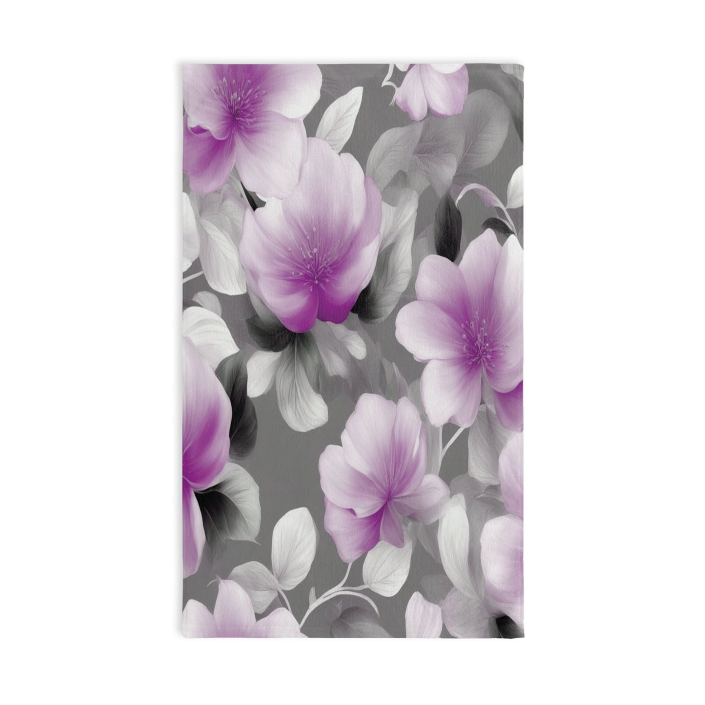 Purple Blossom Floral Bunch Hand Towel, 16" x 28"