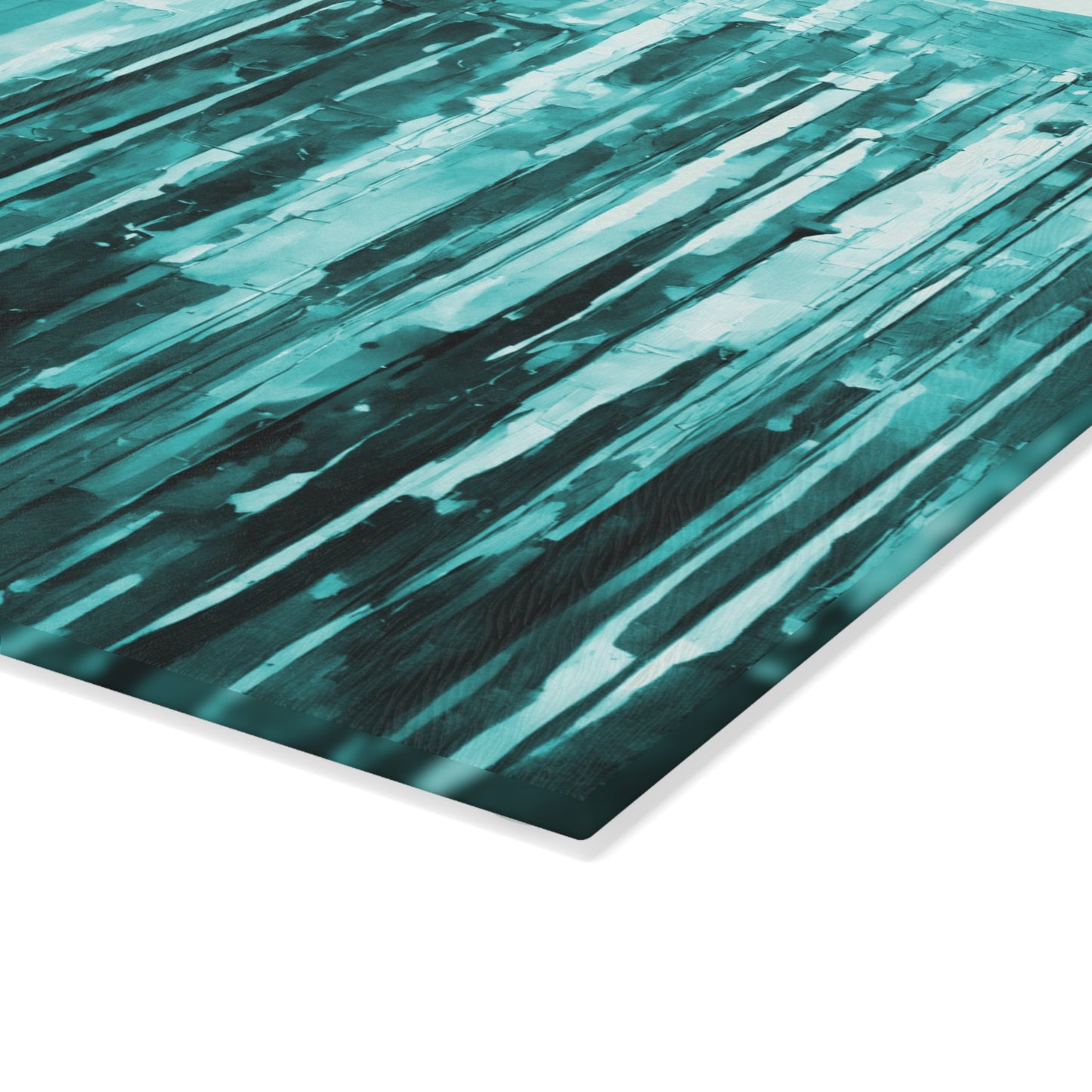 Striped Tif 8" x 11" Glass Cutting Board