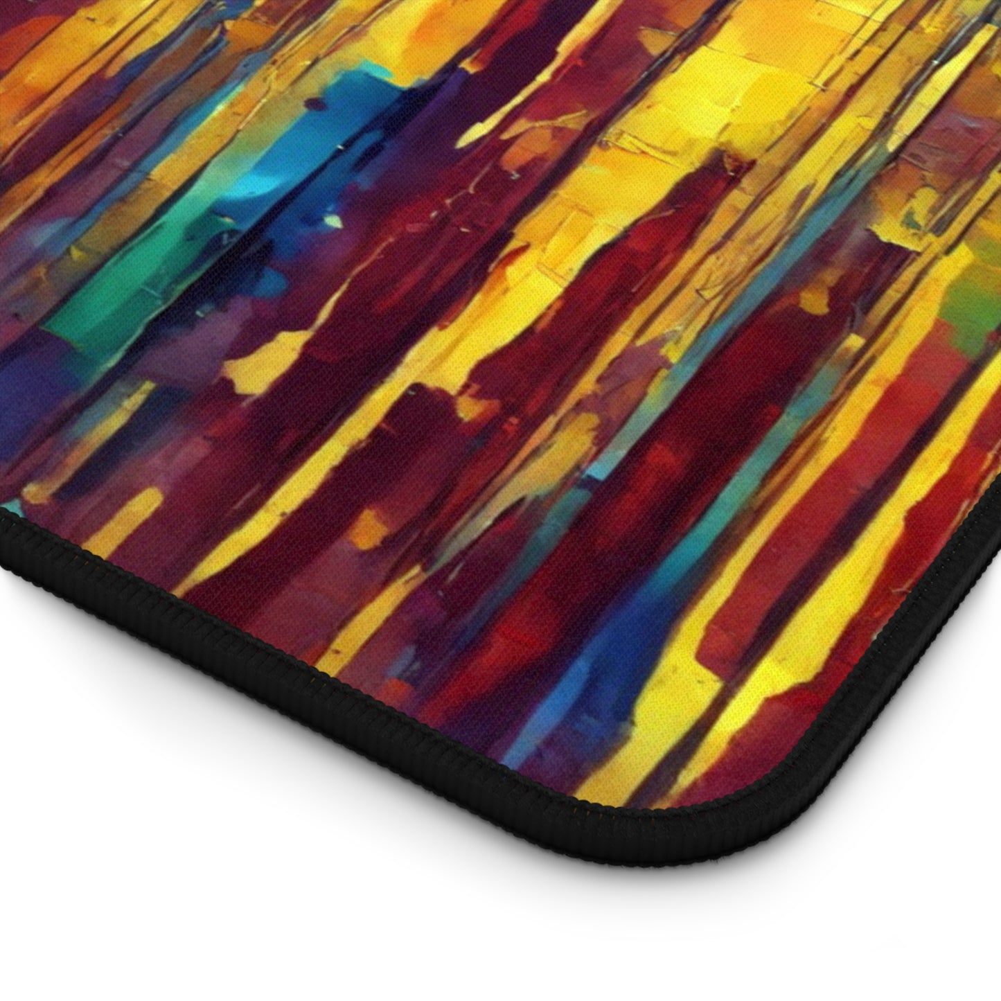 Striped Alpha 12" x 22" Desk Mat