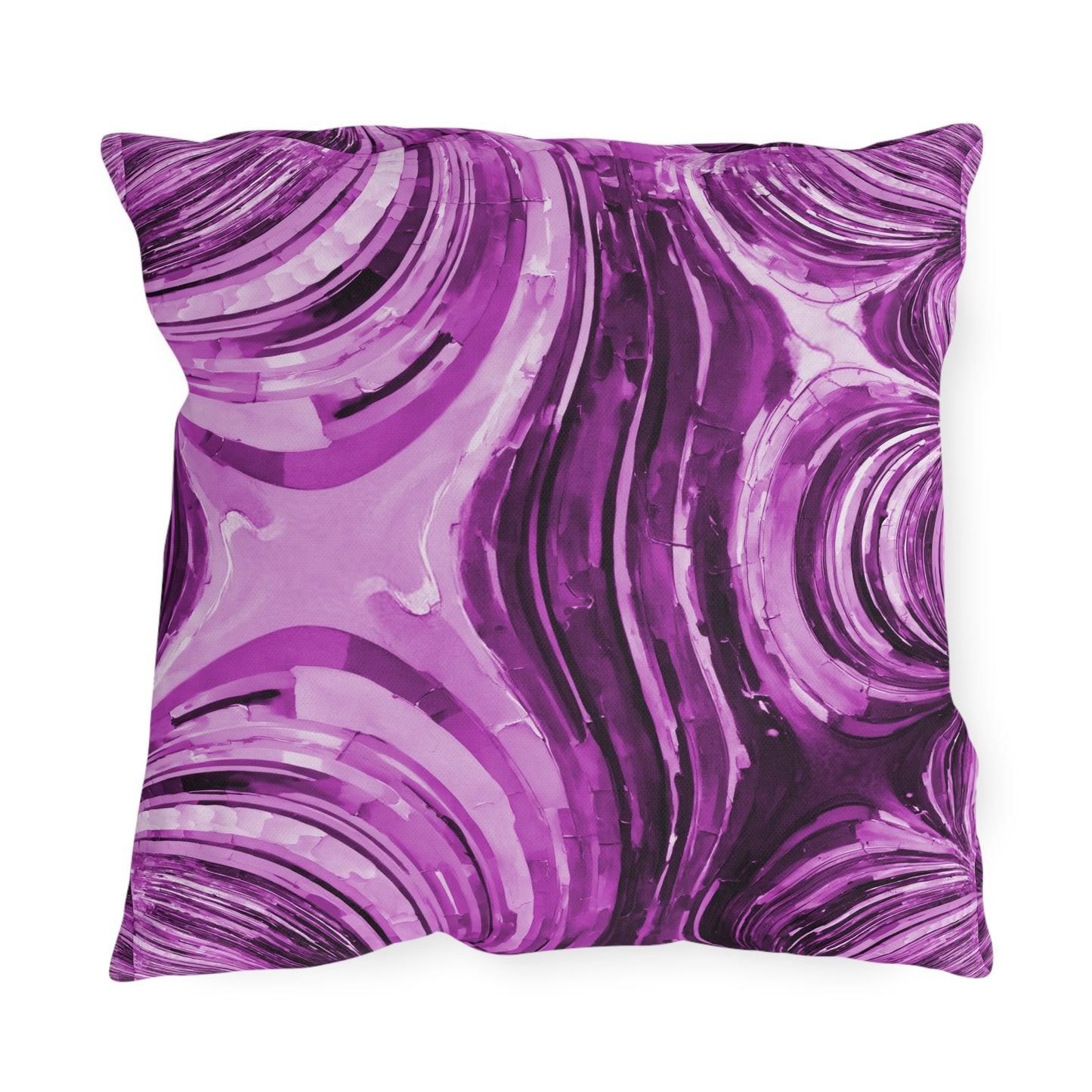 Uzi Spiral Powder Lavender Outdoor Pillow, 18" x 18"
