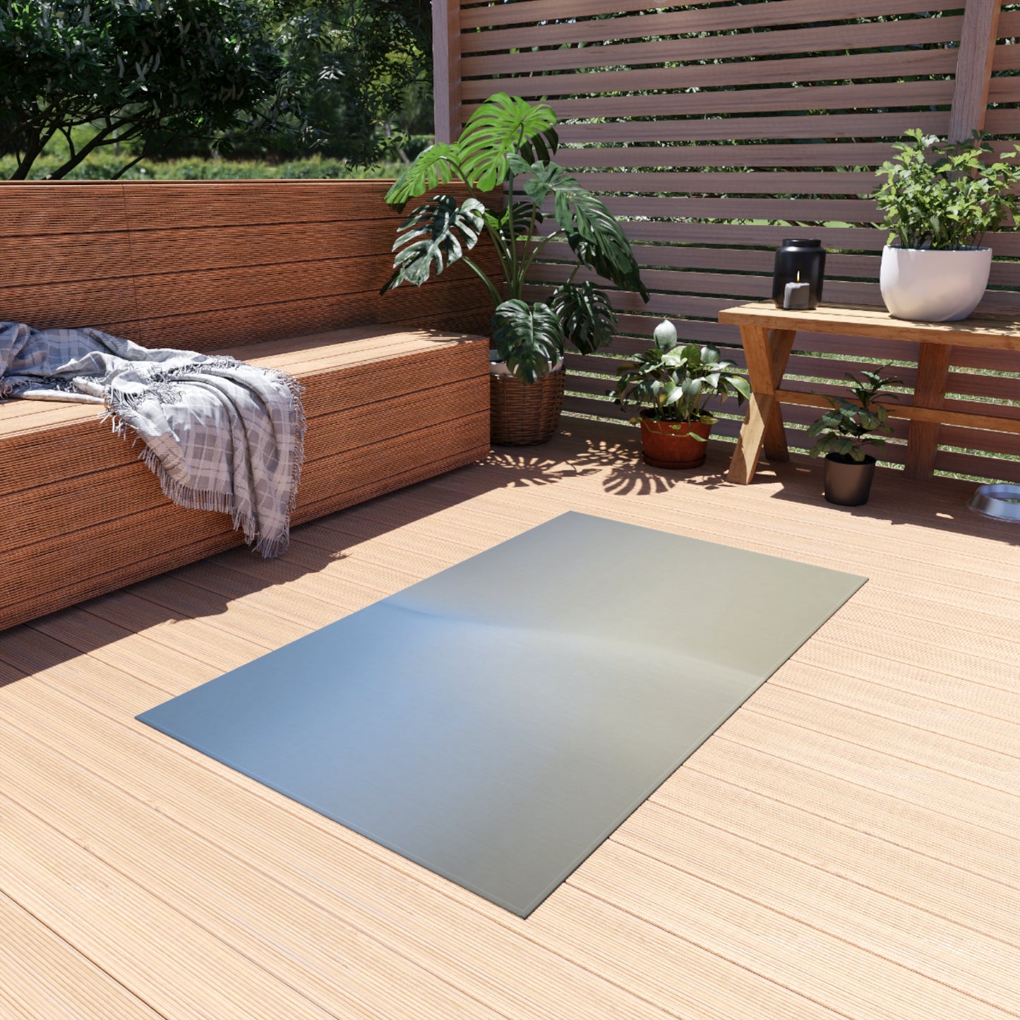 Cobalt Fade Outdoor Rug, 36" x 60"