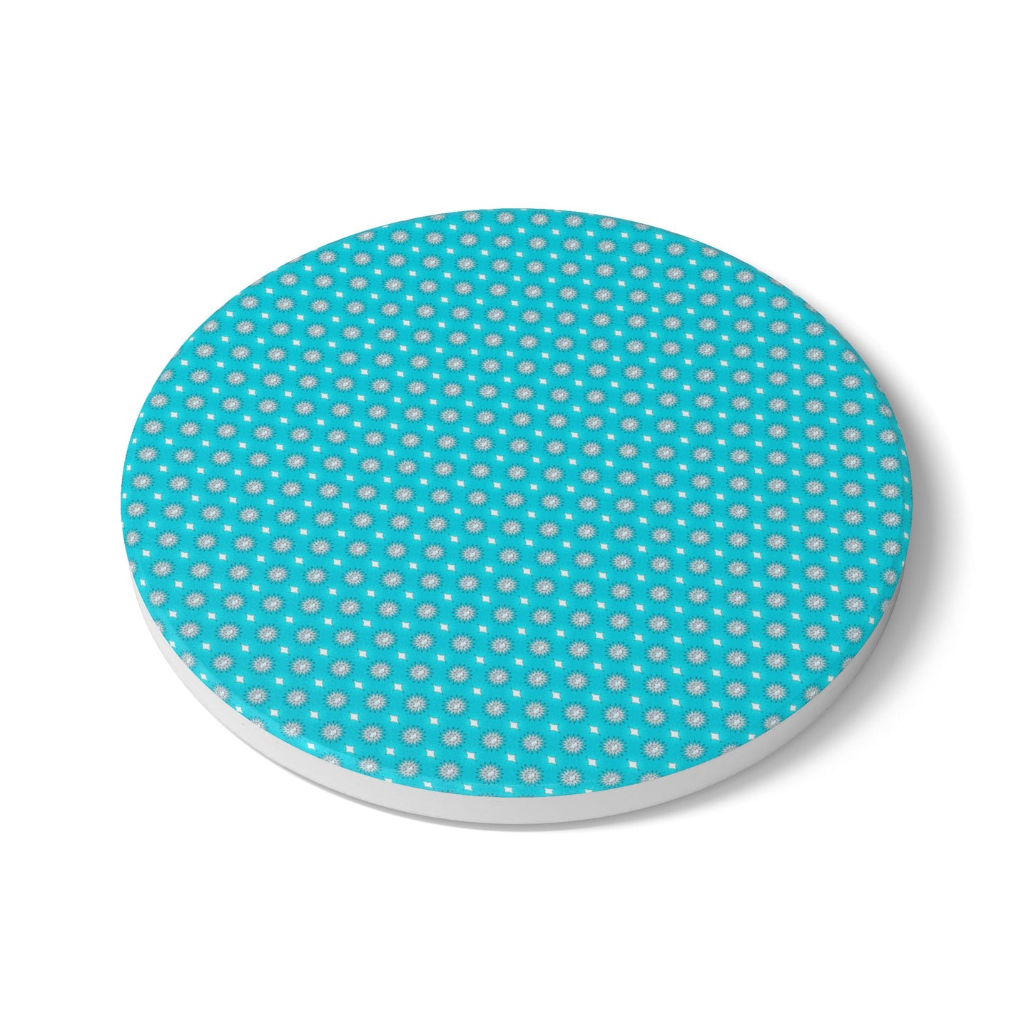 Tif Green Star-crossed Bodies Round Ceramic Coaster, 4" x 4"