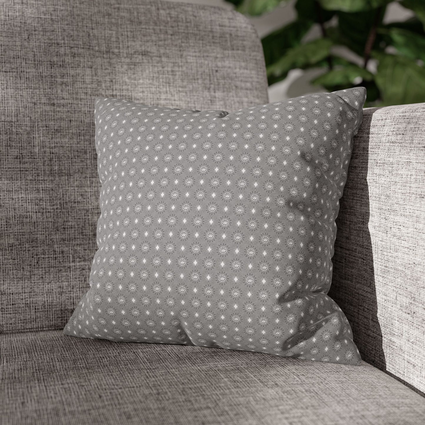 Desaturated Star-crossed Bodies Spun Polyester Square Pillowcase, 14" x 14"
