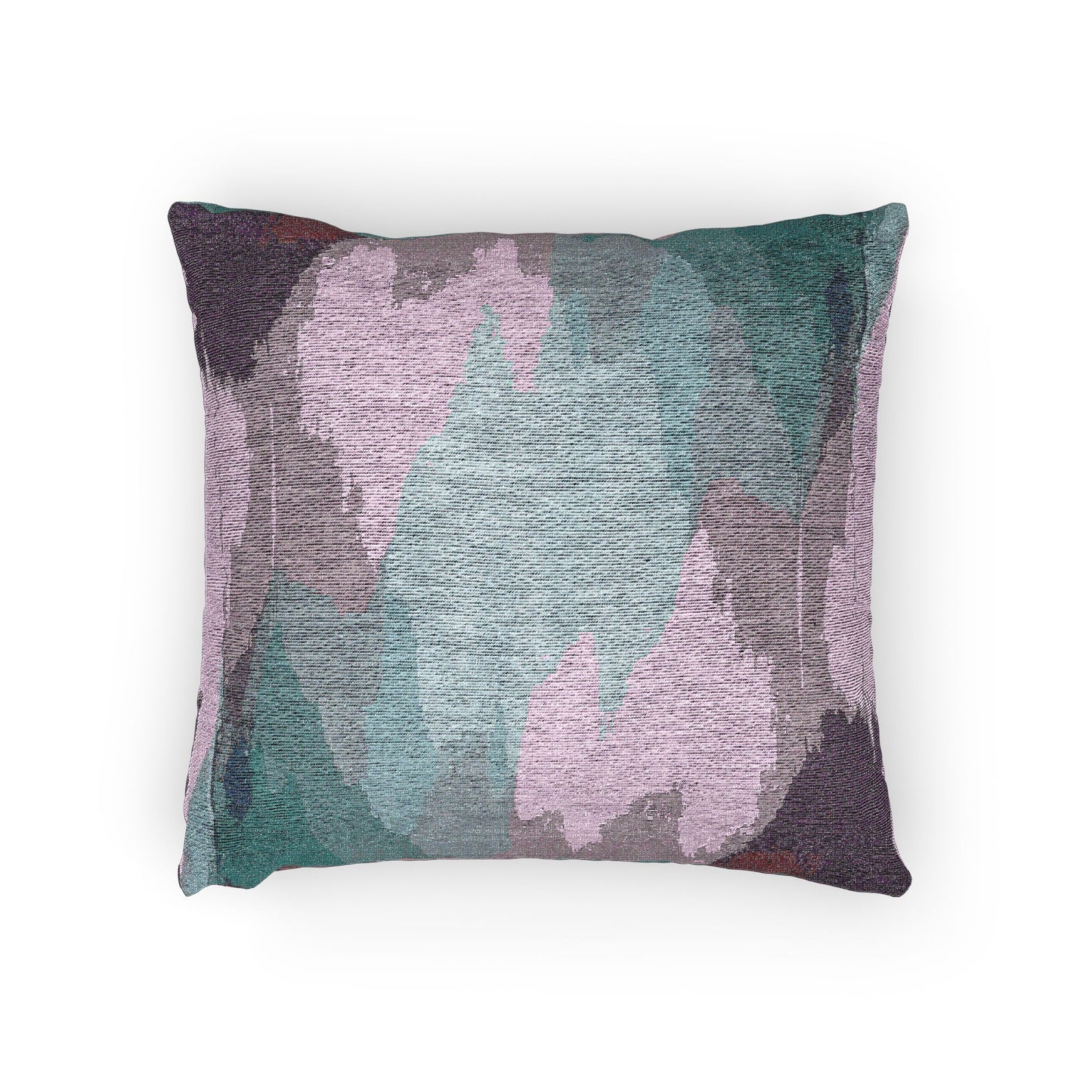 Dark Blue Green Sea Purple Fog Woven Pillow, 17" x 18"