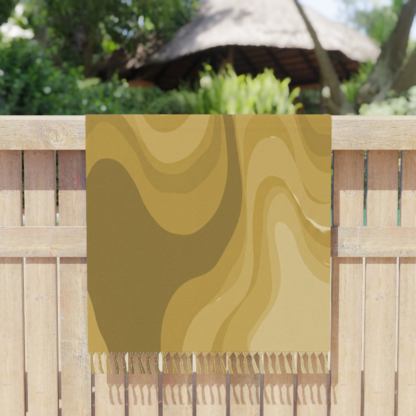 Brown Wavey 38" × 81" Boho Beach Cloth