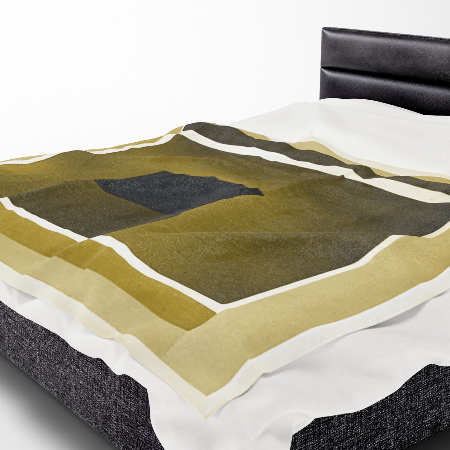 Tan Shadow Velveteen Plush Blanket, 60" x 80"